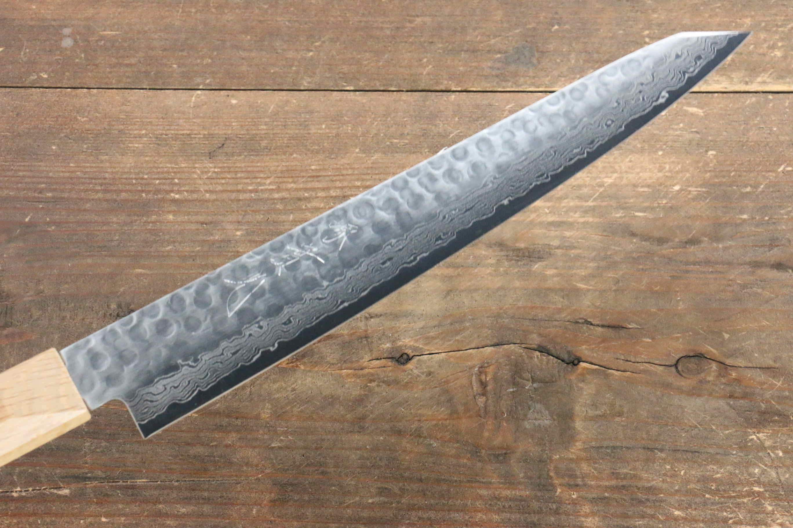 Jikko VG10 17 Layer Sujihiki 230mm Oak Handle - Japanny - Best Japanese Knife