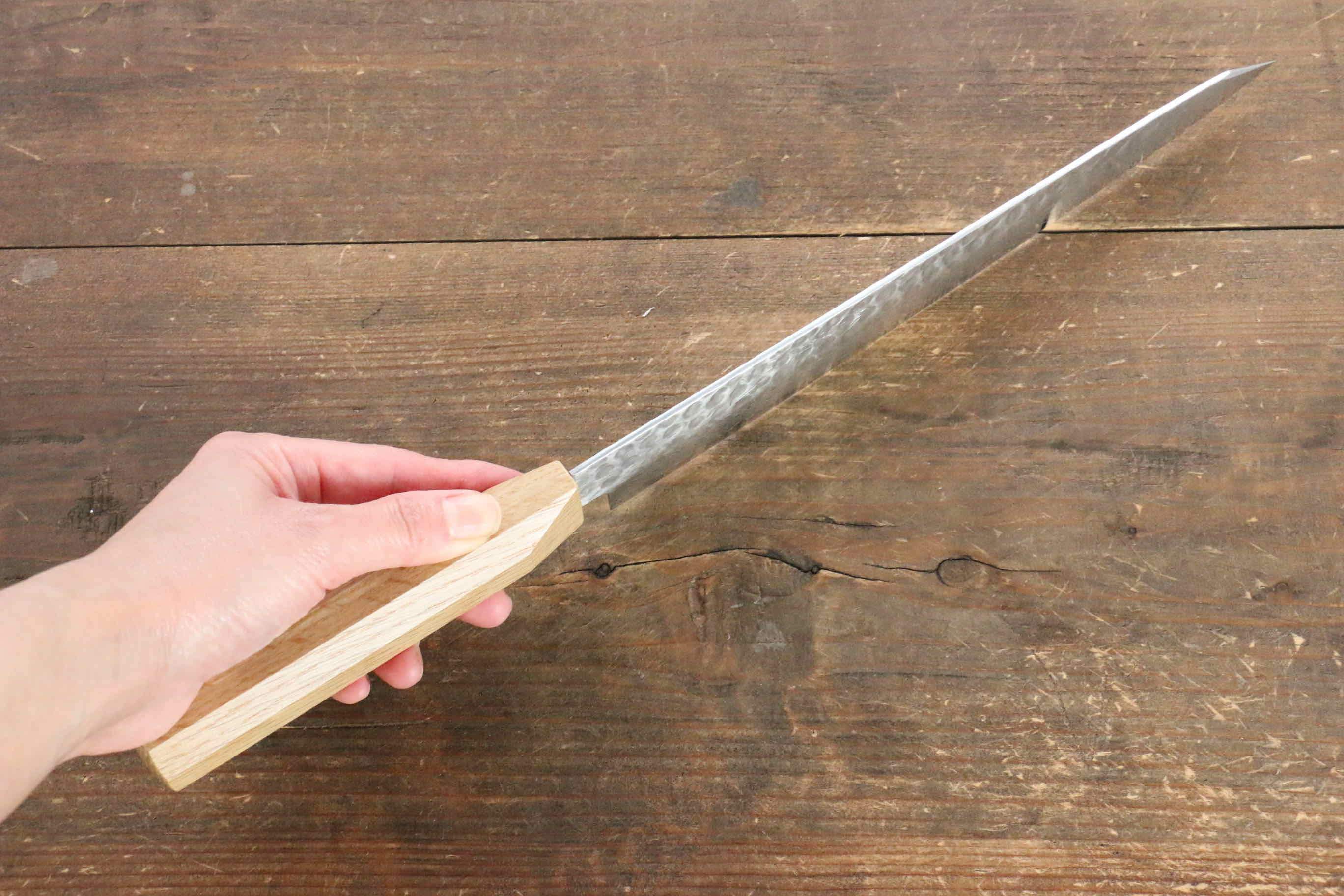 Jikko VG10 17 Layer Sujihiki 230mm Oak Handle - Japanny - Best Japanese Knife