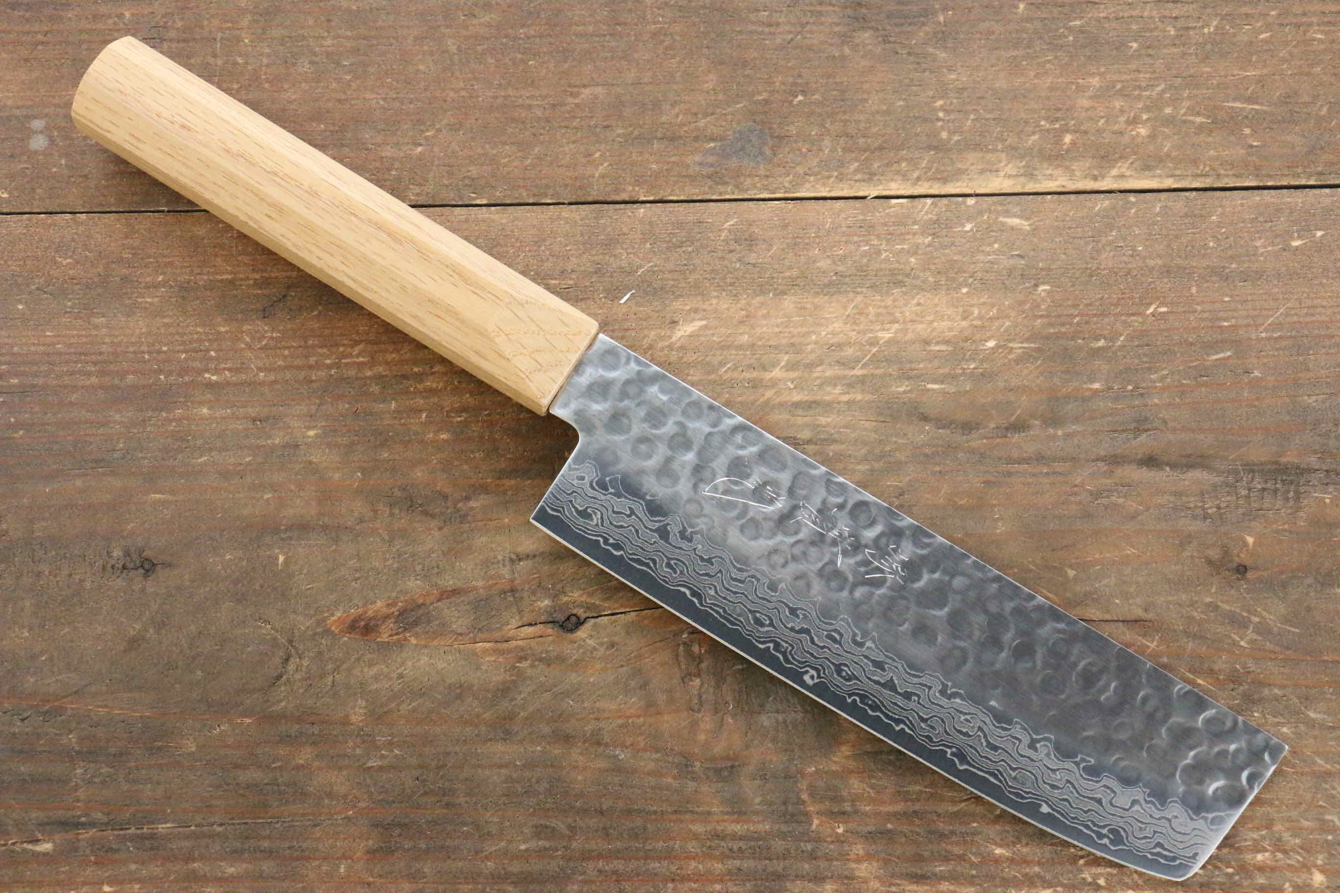 Jikko VG10 17 Layer Usuba 160mm Oak Handle - Japanny - Best Japanese Knife