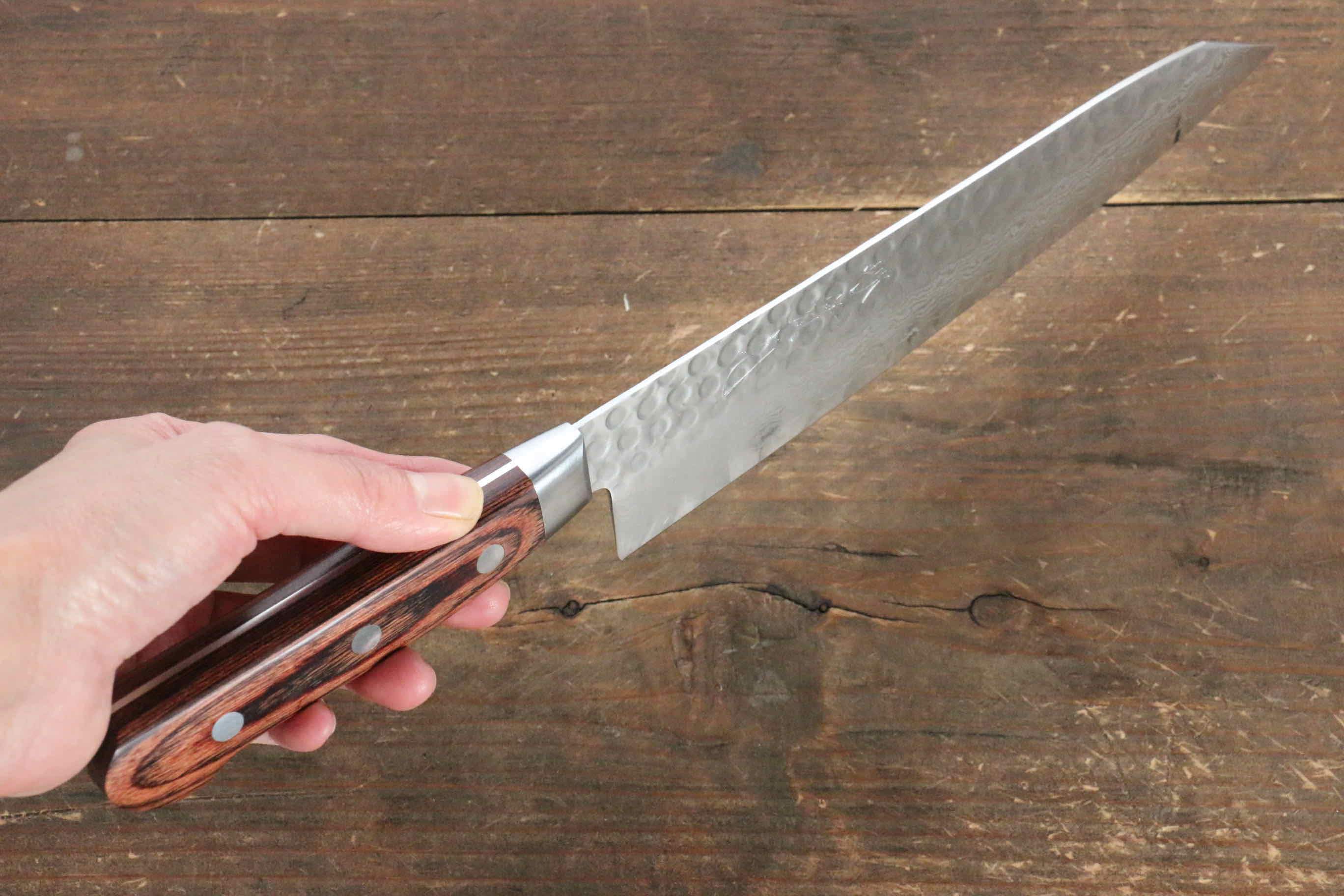Jikko VG10 17 Layer Kiritsuke Gyuto 200mm Mahogany Handle - Japanny - Best Japanese Knife