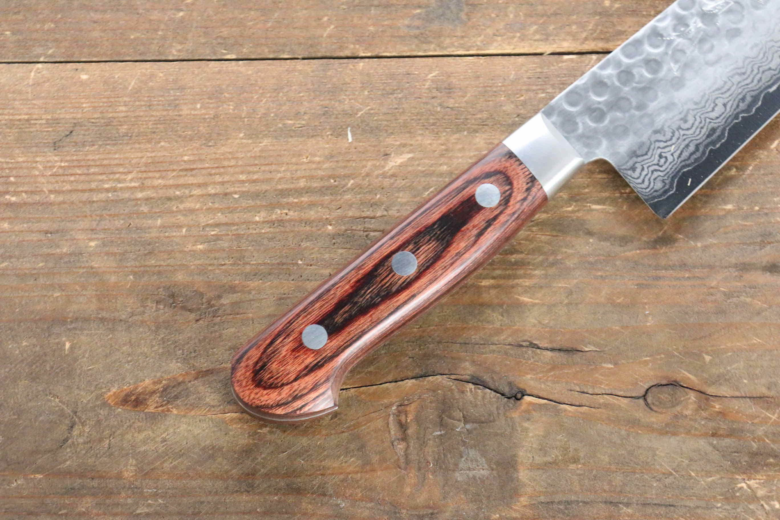 Jikko VG10 17 Layer Kiritsuke Gyuto 200mm Mahogany Handle - Japanny - Best Japanese Knife