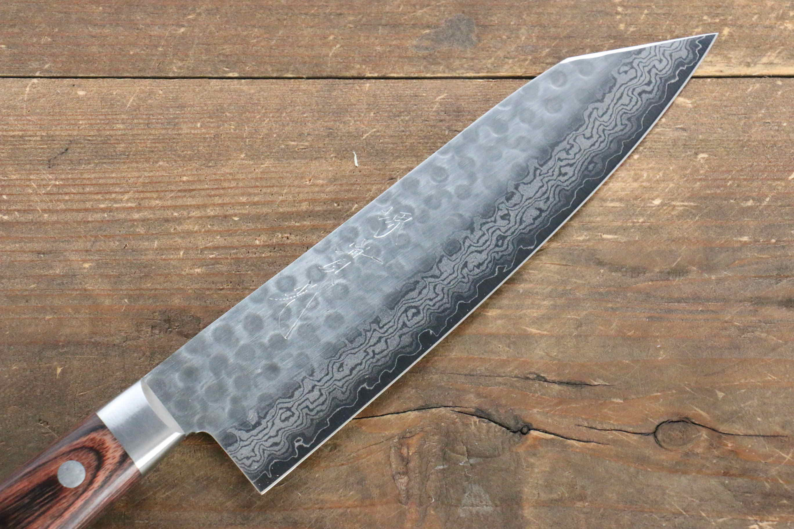 Jikko VG10 17 Layer Kiritsuke Santoku 170mm Mahogany Handle - Japanny - Best Japanese Knife