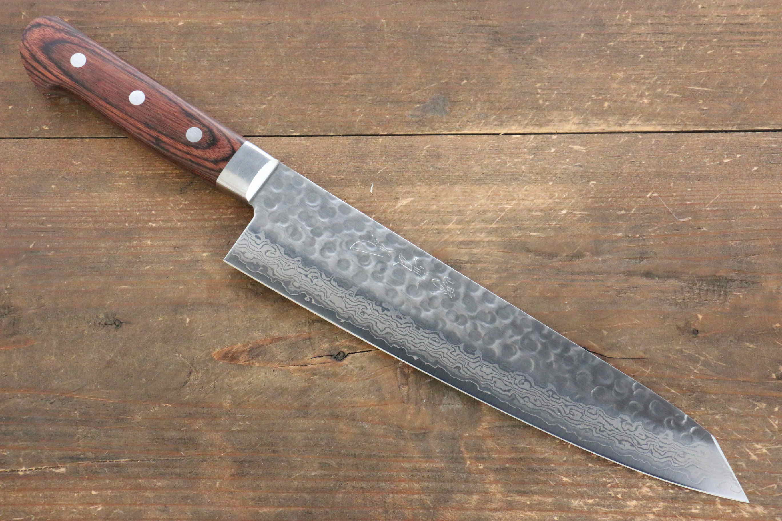 Jikko VG10 17 Layer Kiritsuke Gyuto 230mm Mahogany Handle - Japanny - Best Japanese Knife