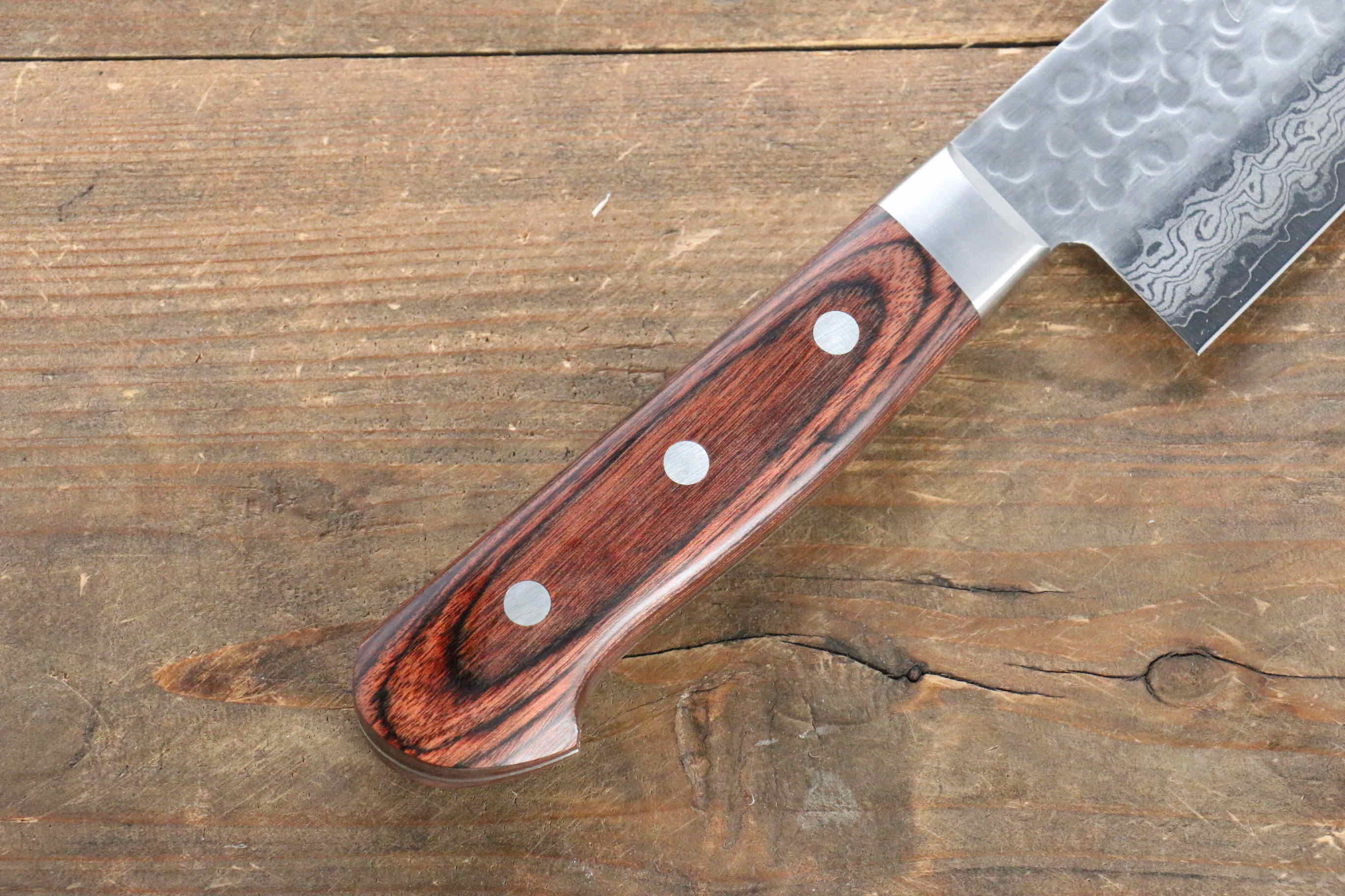 Jikko VG10 17 Layer Kiritsuke Gyuto 230mm Mahogany Handle - Japanny - Best Japanese Knife