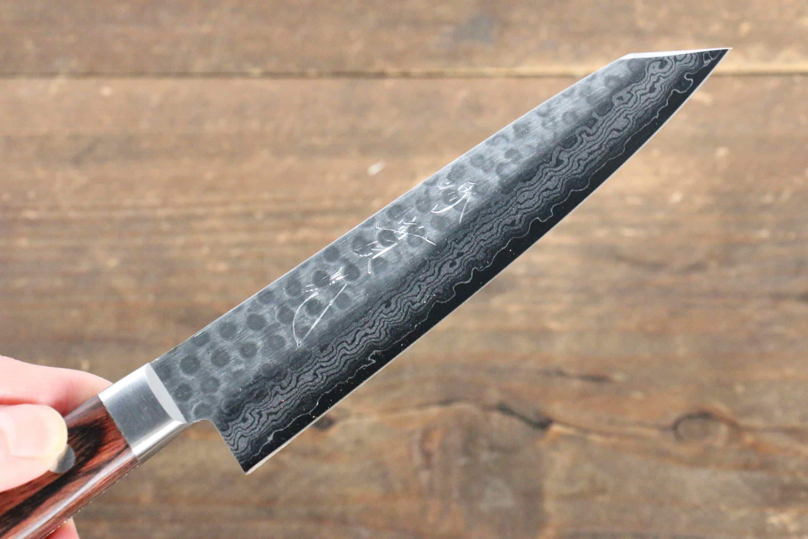 Jikko VG10 17 Layer Kiritsuke Petty-Utility 125mm Mahogany Handle - Japanny - Best Japanese Knife