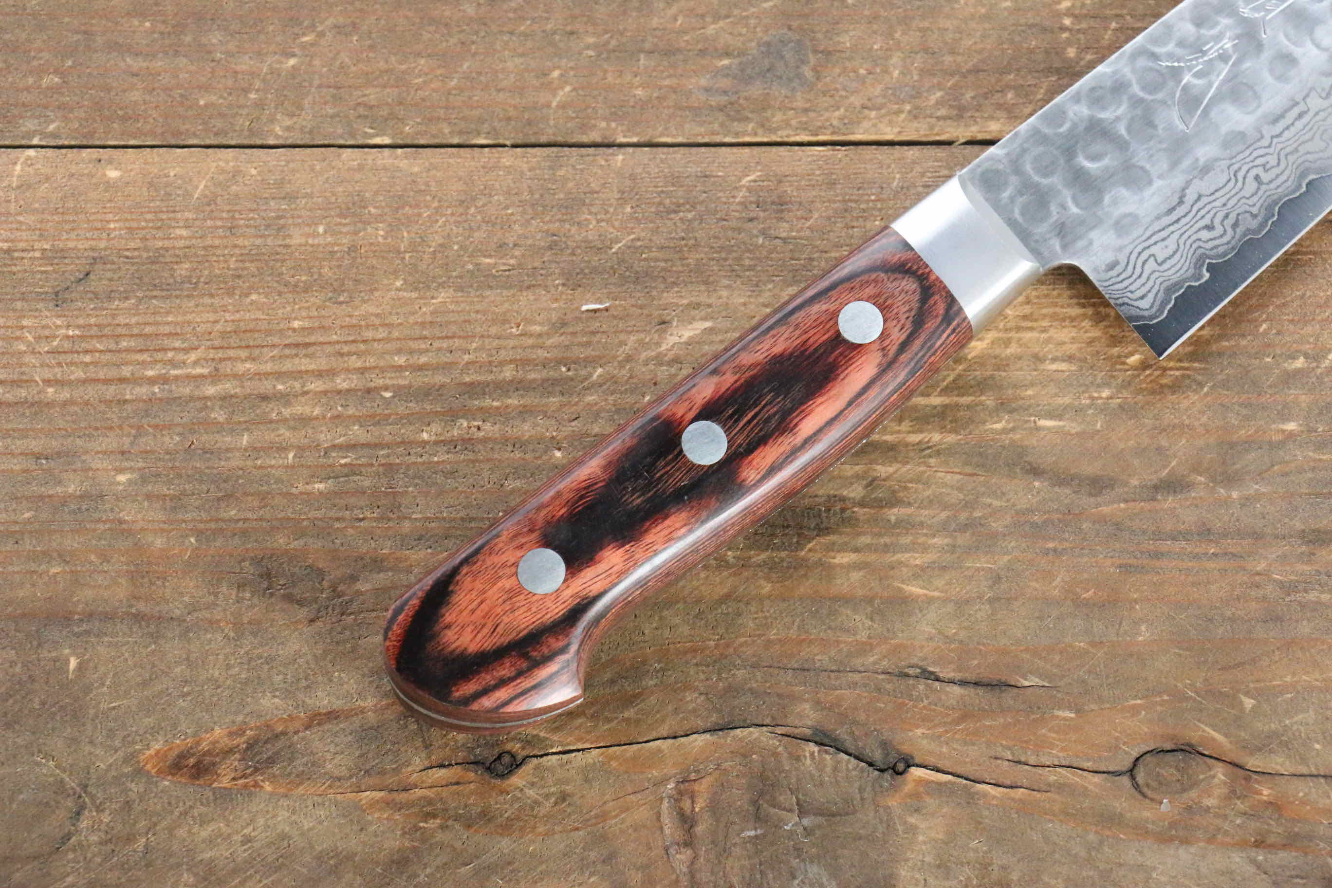 Jikko VG10 17 Layer Kiritsuke Gyuto 170mm Mahogany Handle - Japanny - Best Japanese Knife