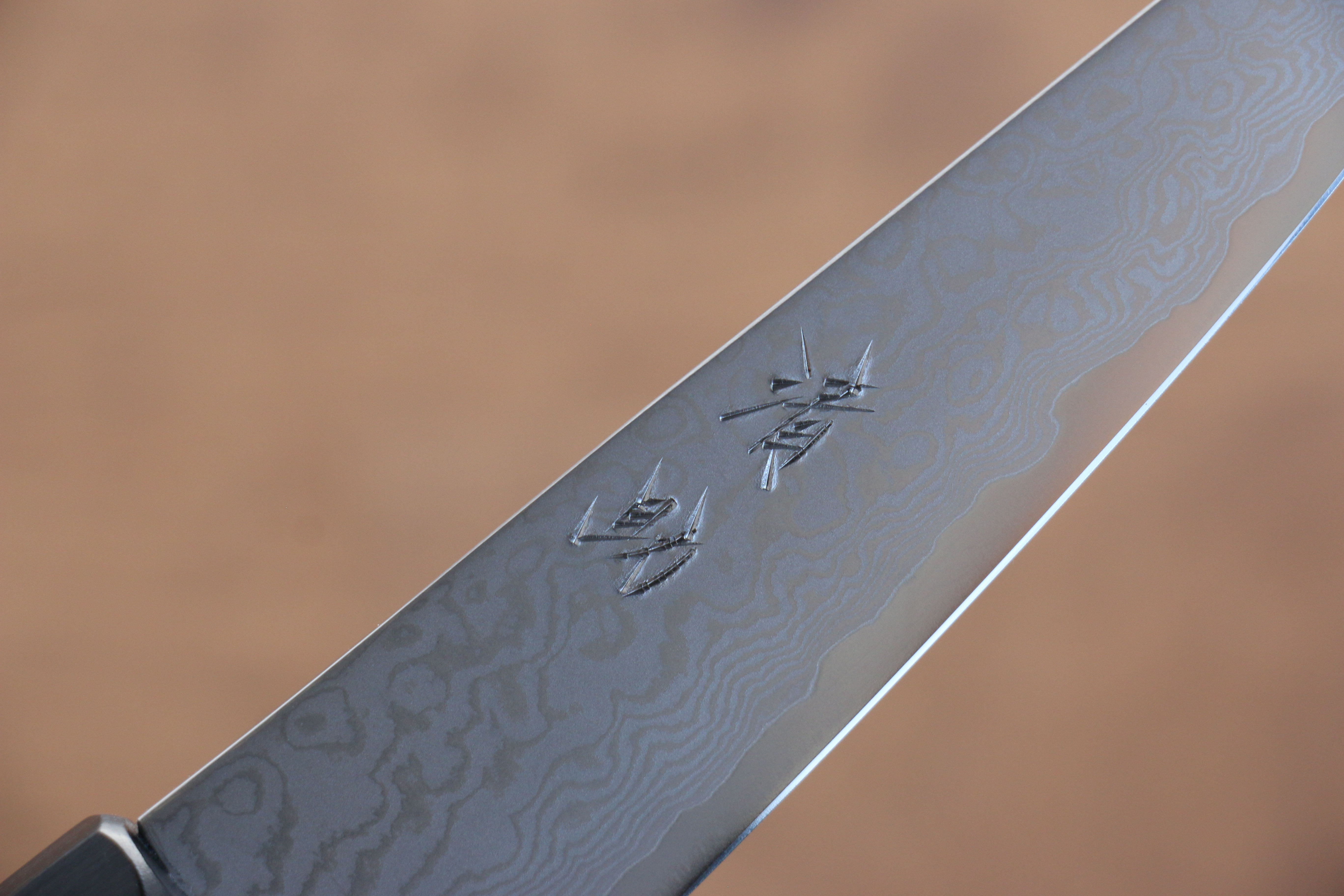 Seisuke VG10 33 Layer Damascus Kiritsuke Petty-Utility 105mm Gray Pakka wood Handle - Japanny - Best Japanese Knife