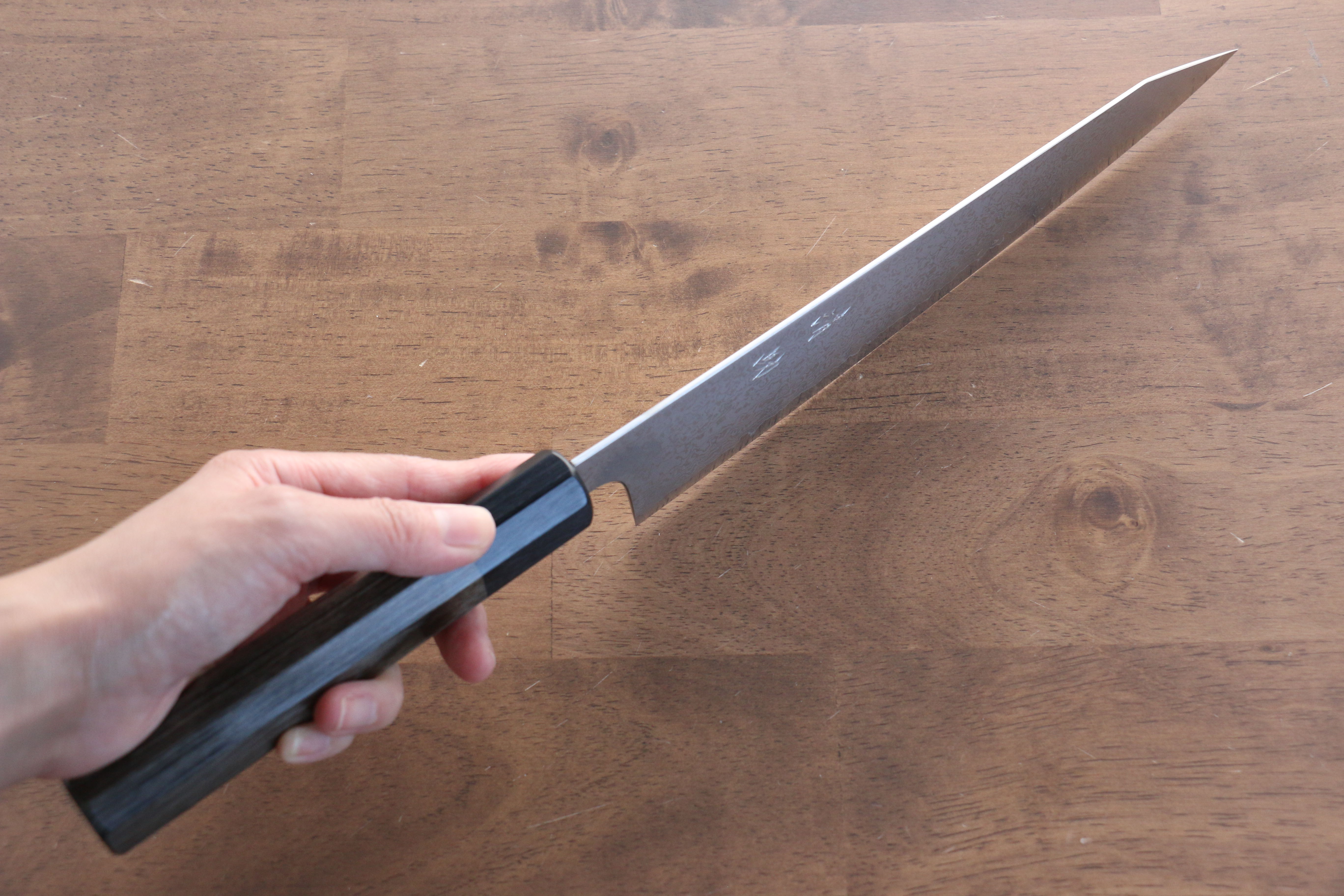 Seisuke VG10 33 Layer Damascus Kiritsuke Gyuto 240mm Gray Pakka wood Handle - Japanny - Best Japanese Knife