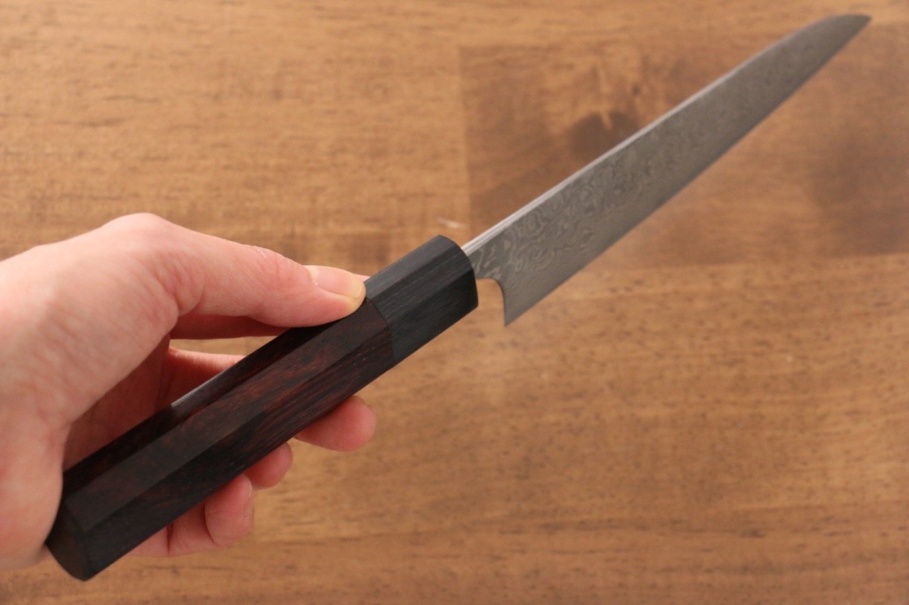 Masakage Kumo VG10 Damascus Petty-Utility 150mm Shitan Handle - Japanny - Best Japanese Knife