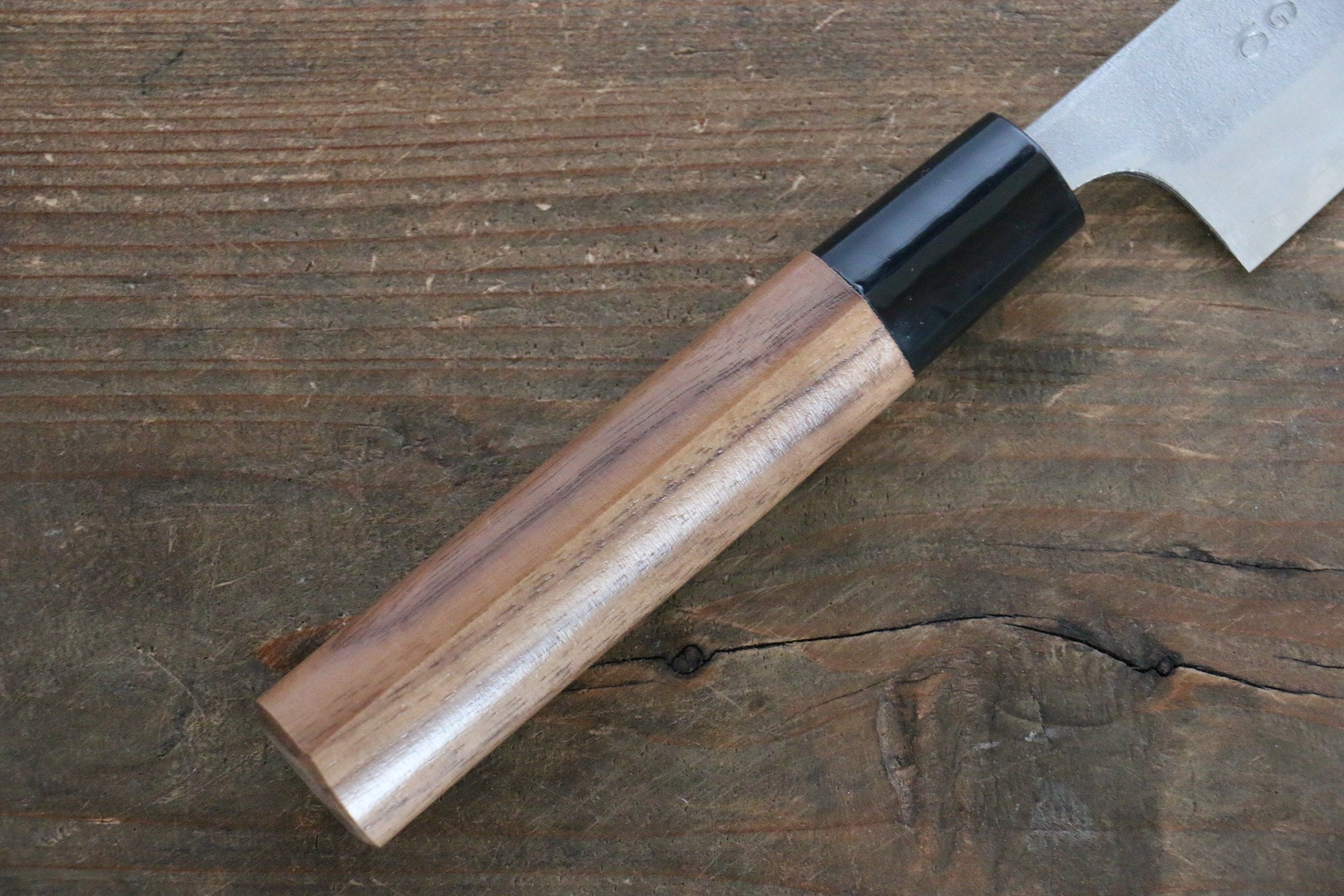 Nao Yamamoto Silver Steel No.3 Nashiji Santoku 165mm Walnut Handle - Japanny - Best Japanese Knife
