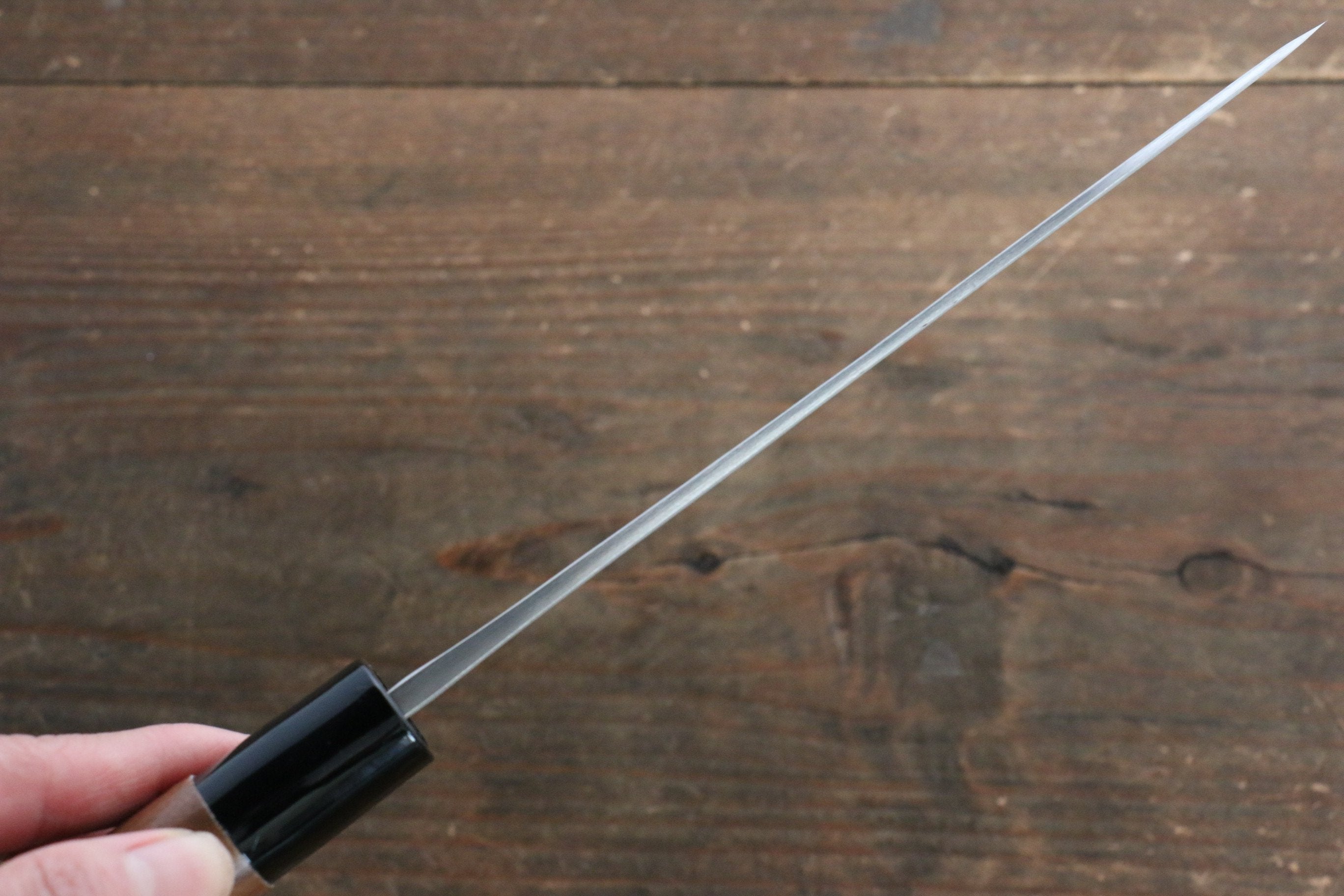 Nao Yamamoto Silver Steel No.3 Nashiji Santoku 165mm Walnut Handle - Japanny - Best Japanese Knife