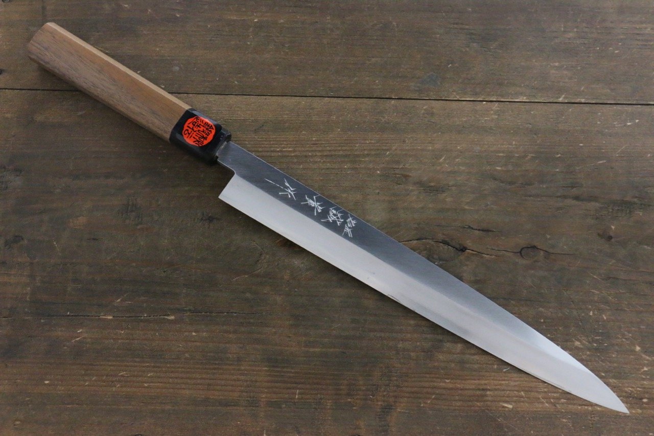 Shigeki Tanaka Silver Steel No.3 Yanagiba 270mm Walnut Handle - Japanny - Best Japanese Knife