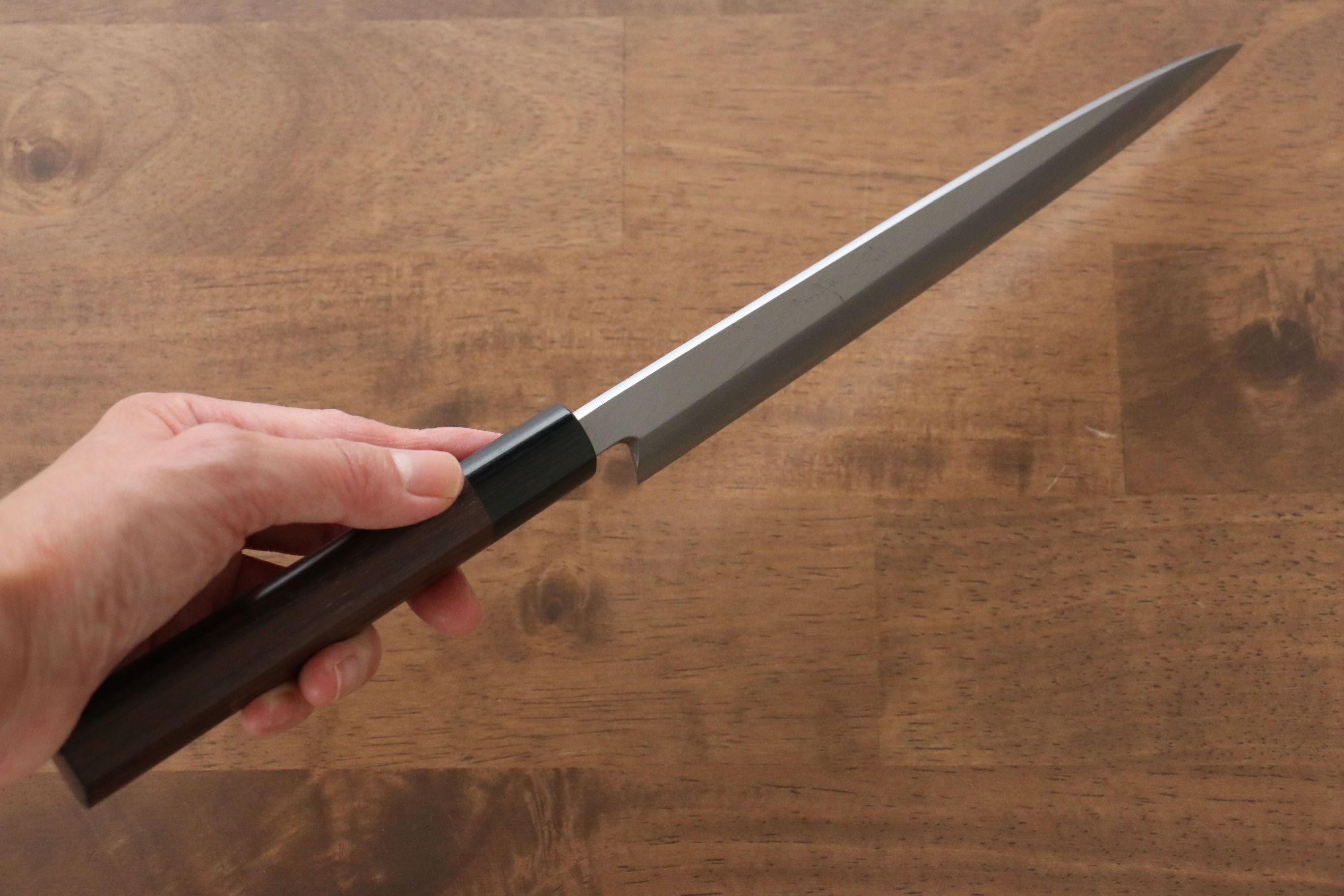 Jikko White Steel No.2 Yanagiba 210mm Shitan Handle - Japanny - Best Japanese Knife