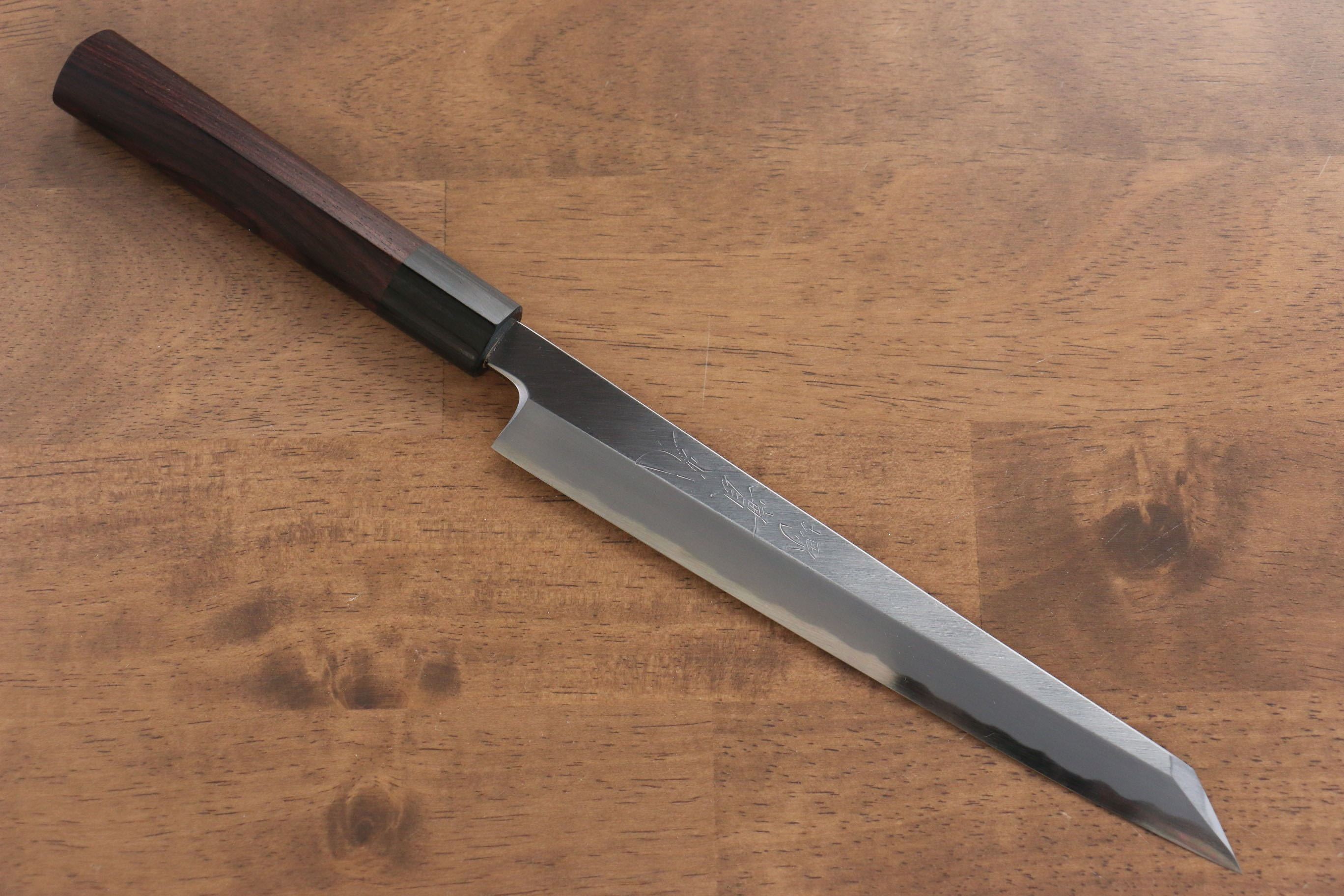 Jikko White Steel No.2 Kiritsuke Yanagiba 210mm Shitan Handle - Japanny - Best Japanese Knife