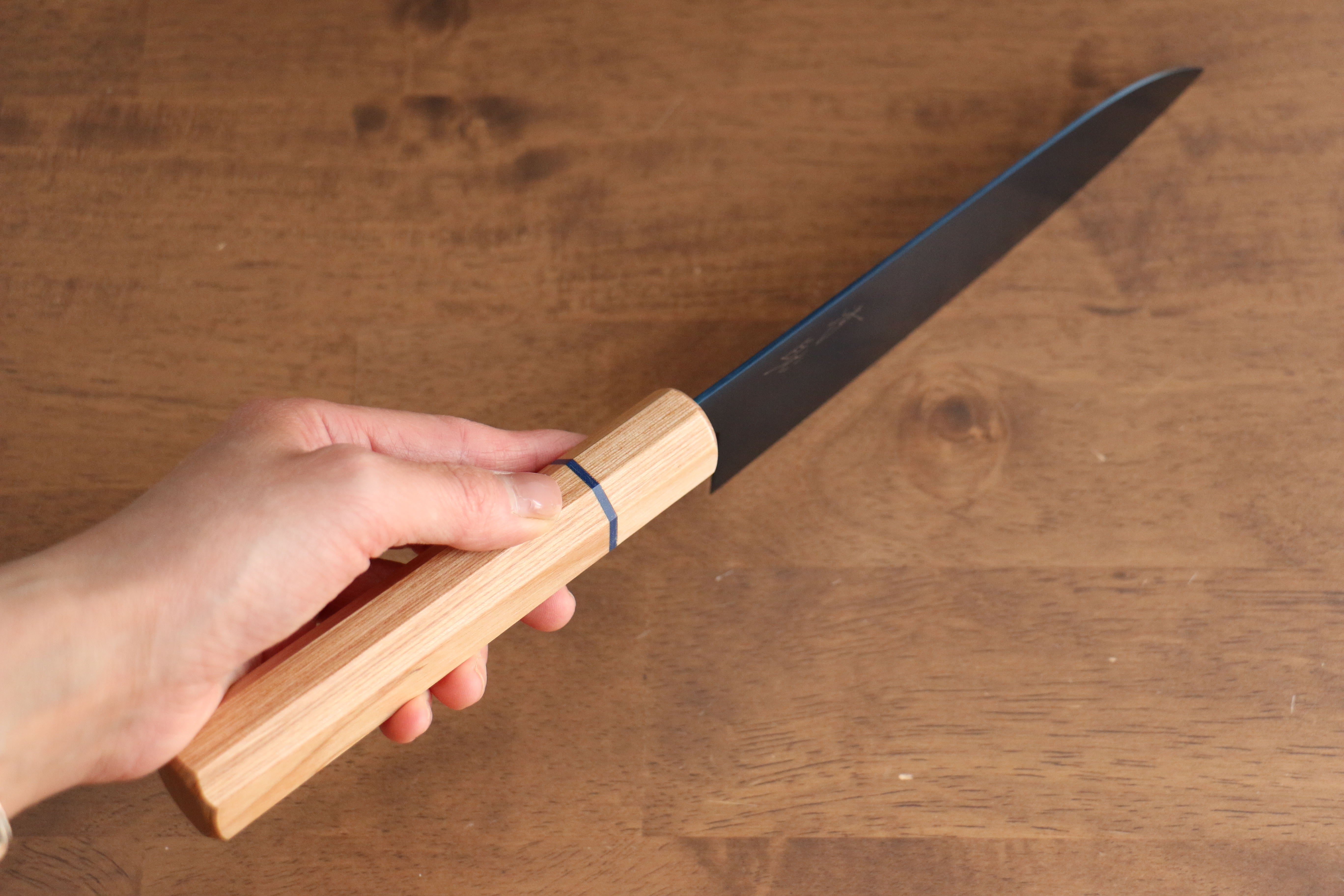 Seisuke SK-85 Ion plating Santoku 180mm White wood Handle - Japanny - Best Japanese Knife