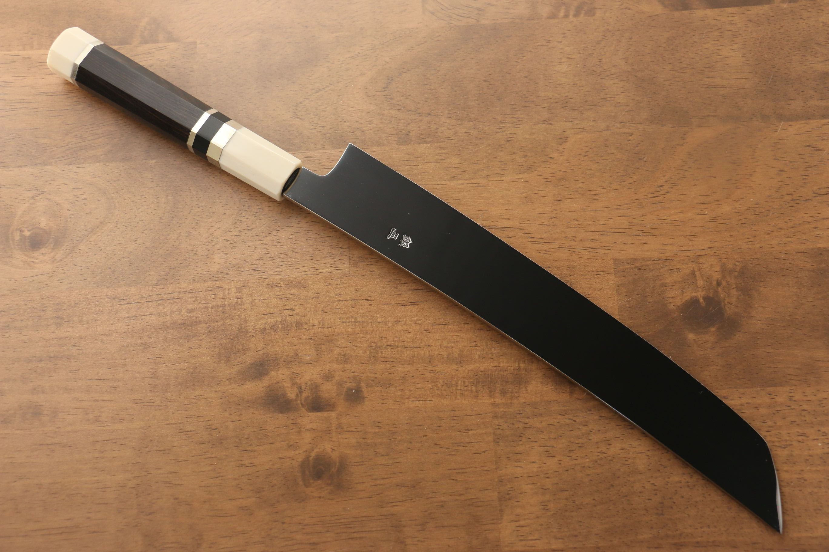 Jikko Silver Steel No.3 Sakimaru Yanagiba 270mm Ebony with Ring Handle - Japanny - Best Japanese Knife