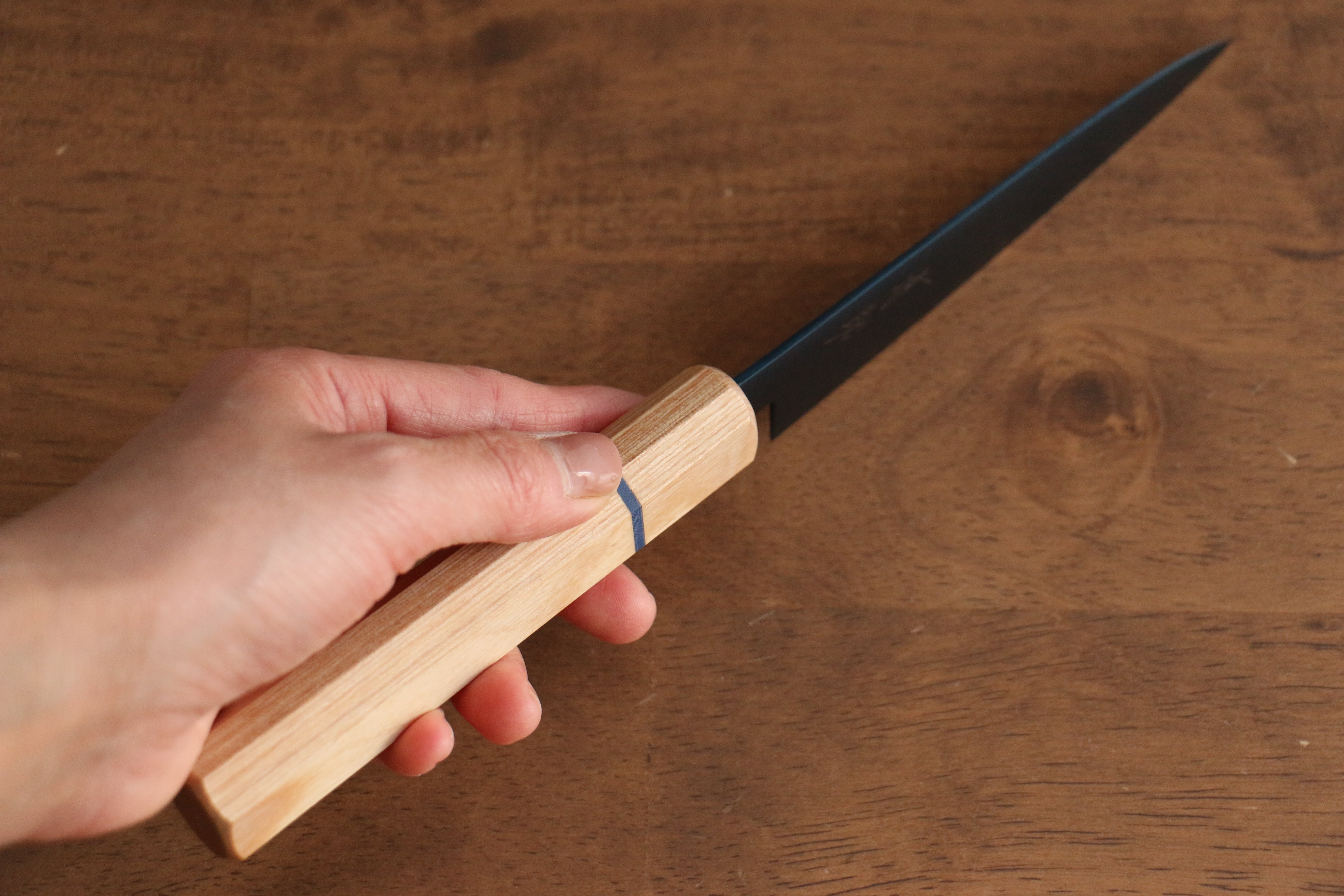 Seisuke SK-85 Ion plating Petty-Utility 120mm White wood Handle - Japanny - Best Japanese Knife