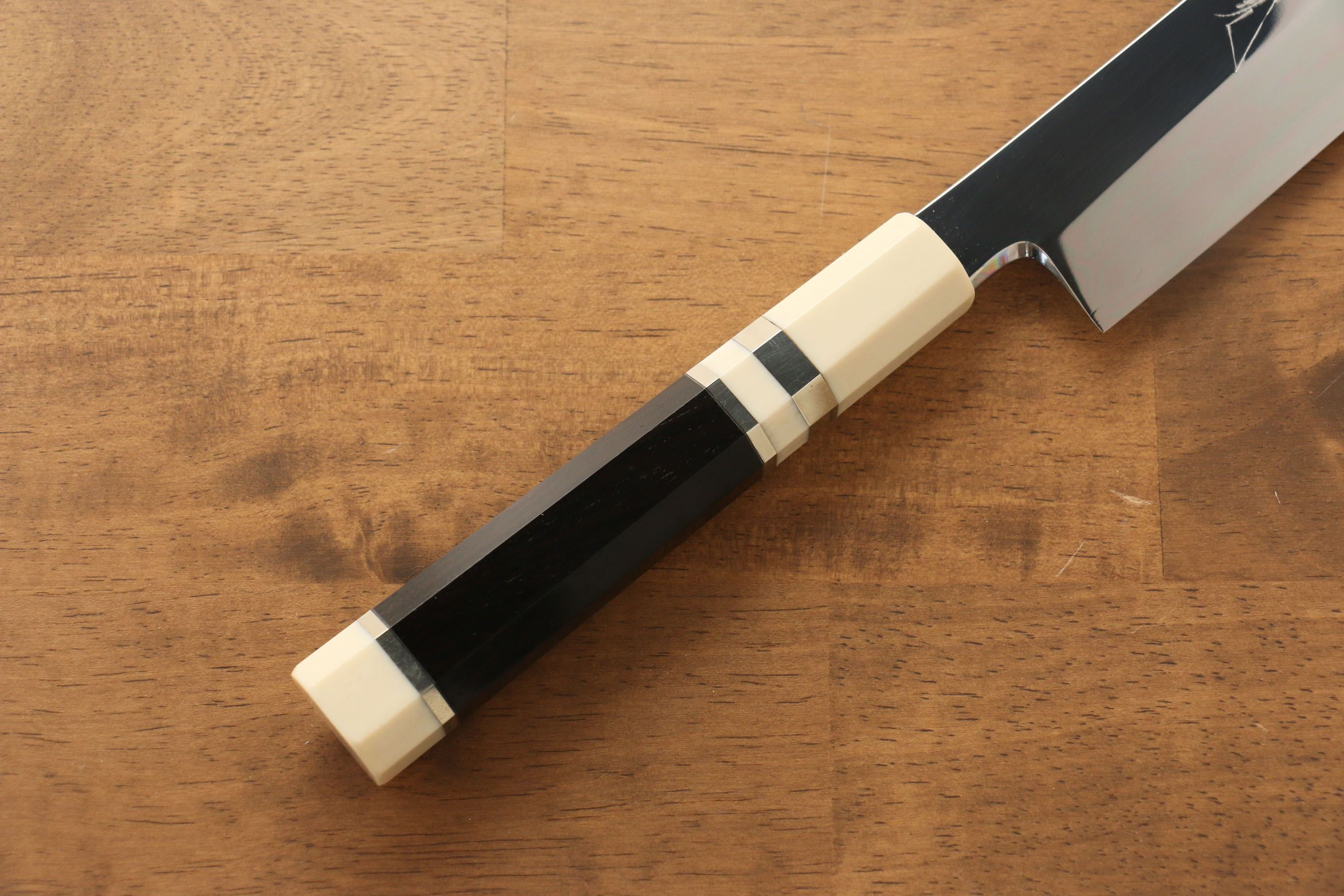 Jikko Silver Steel No.3 Sakimaru Yanagiba 300mm Ebony with Ring Handle - Japanny - Best Japanese Knife