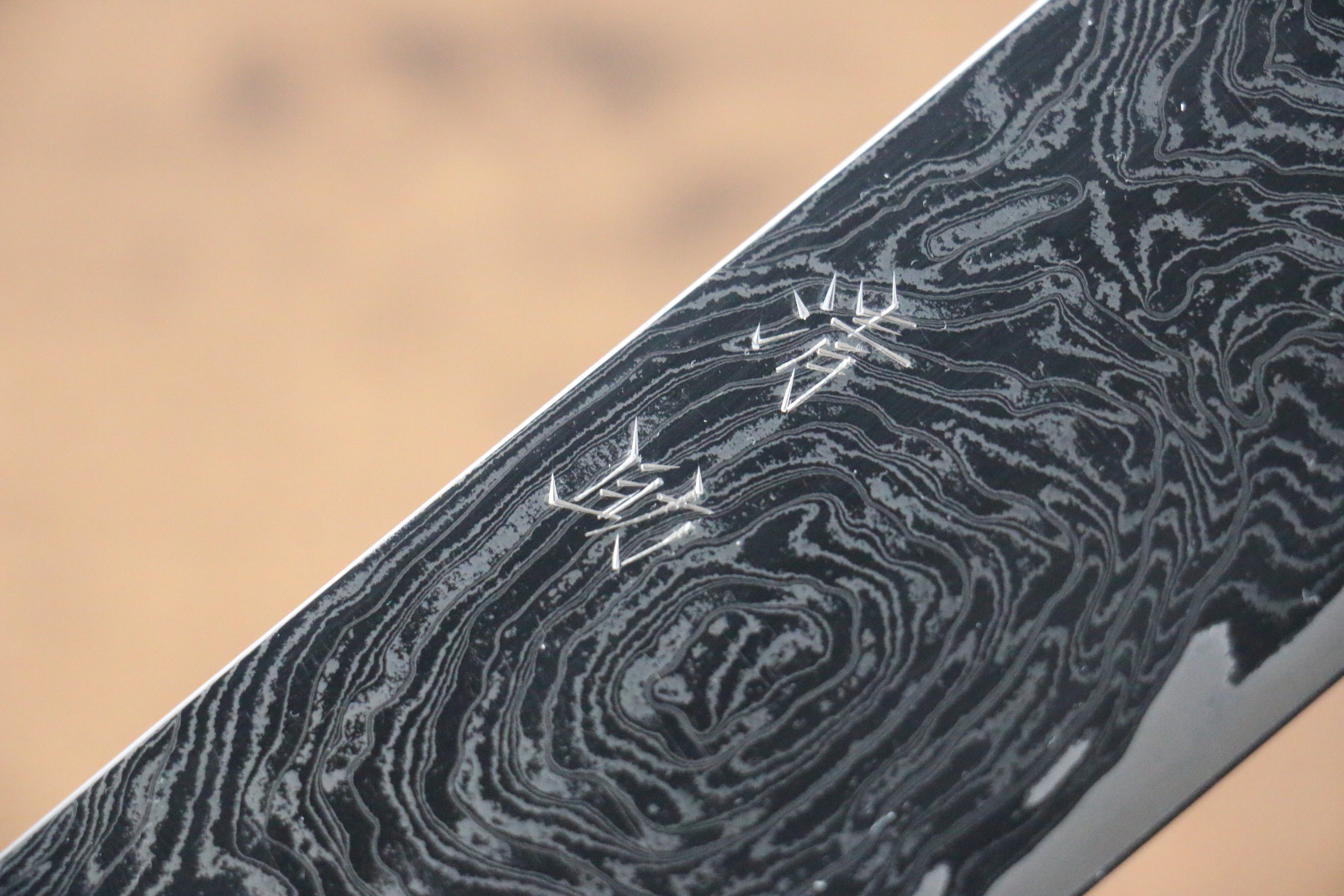 Seisuke Nami AUS10 Mirrored Finish Damascus Nakiri 170mm Oak Handle - Japanny - Best Japanese Knife