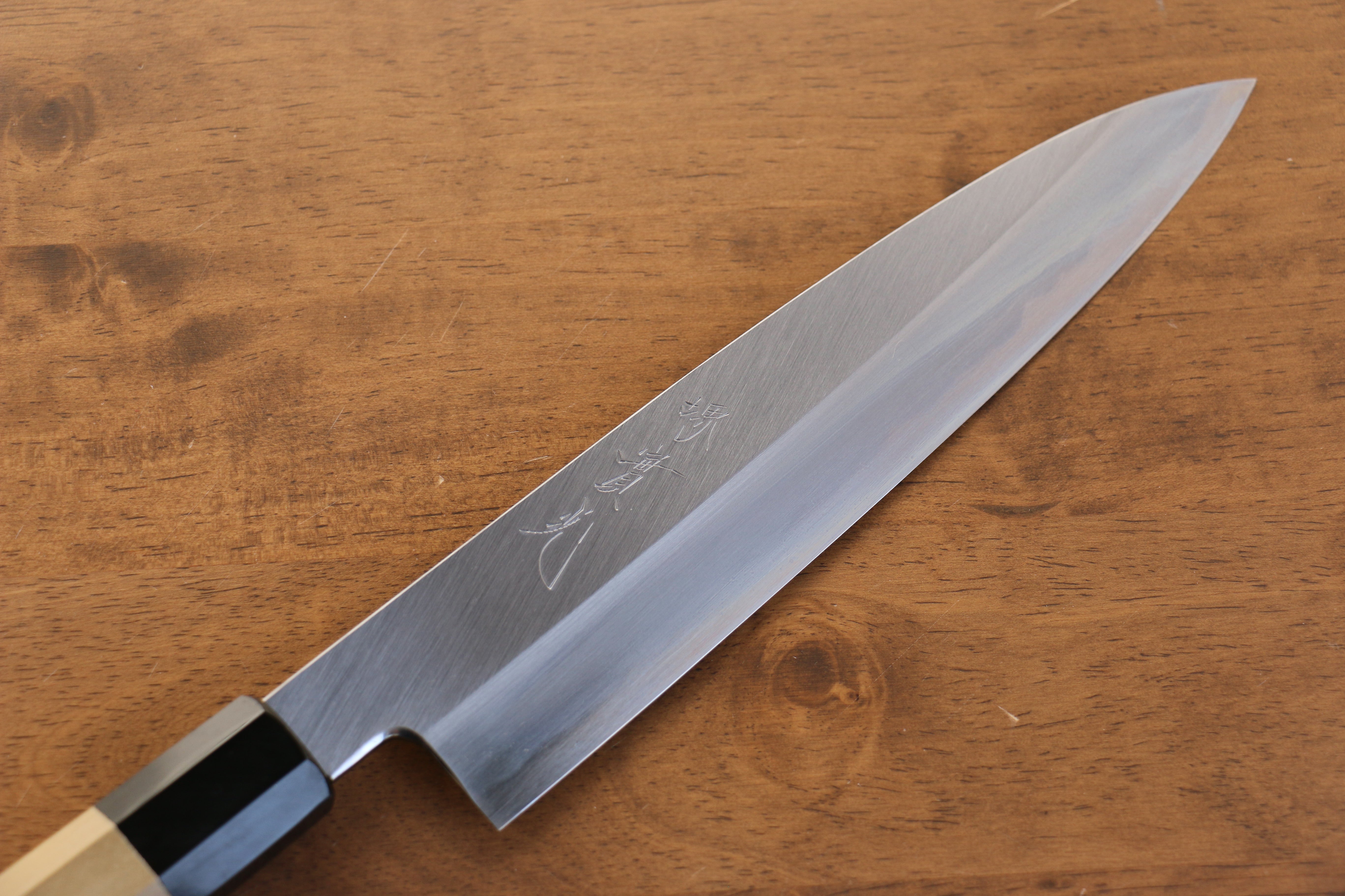 Jikko Arata White Steel No.2 Gyuto 210mm Magnolia Handle - Japanny - Best Japanese Knife