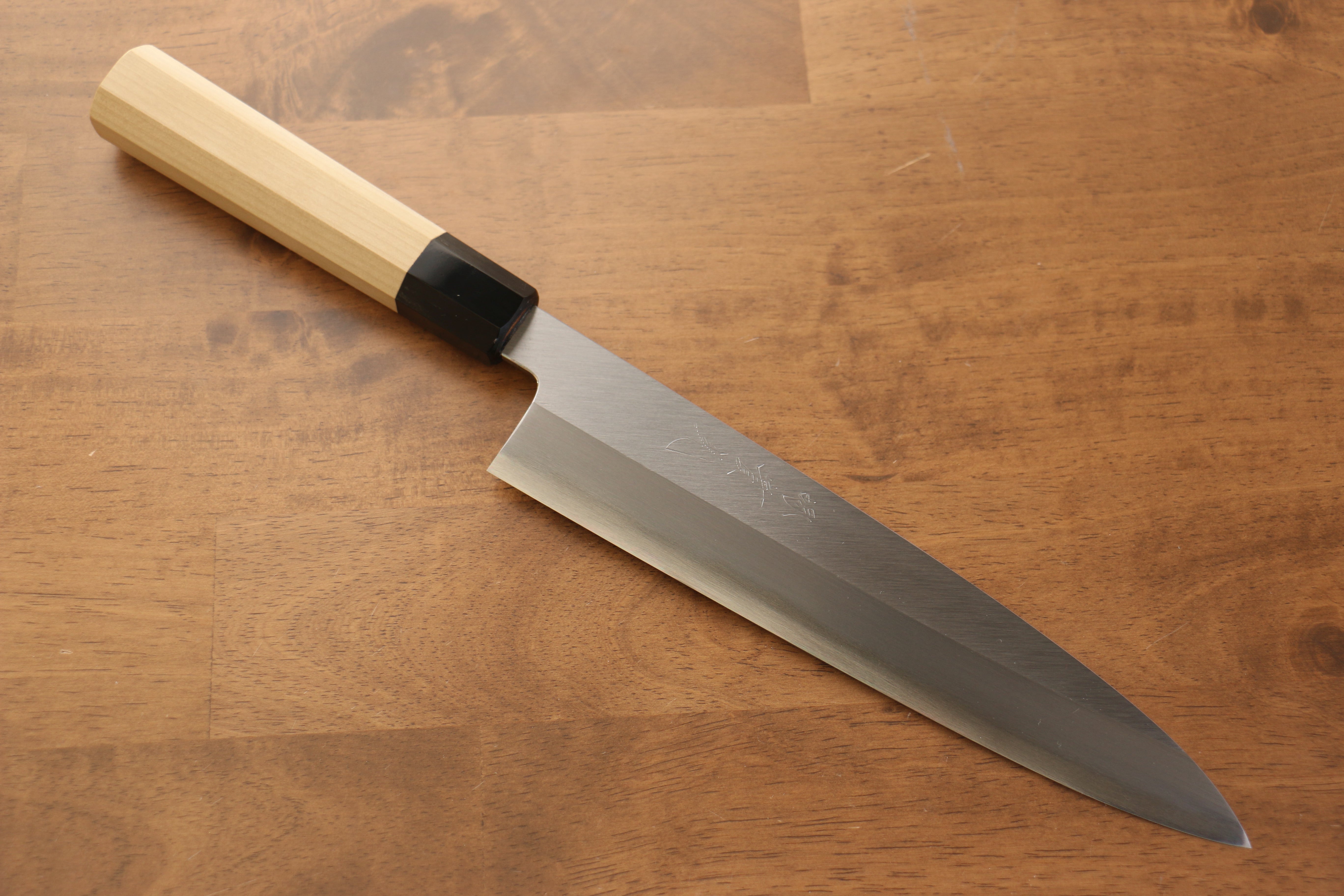 Jikko Arata White Steel No.2 Gyuto 240mm Magnolia Handle - Japanny - Best Japanese Knife