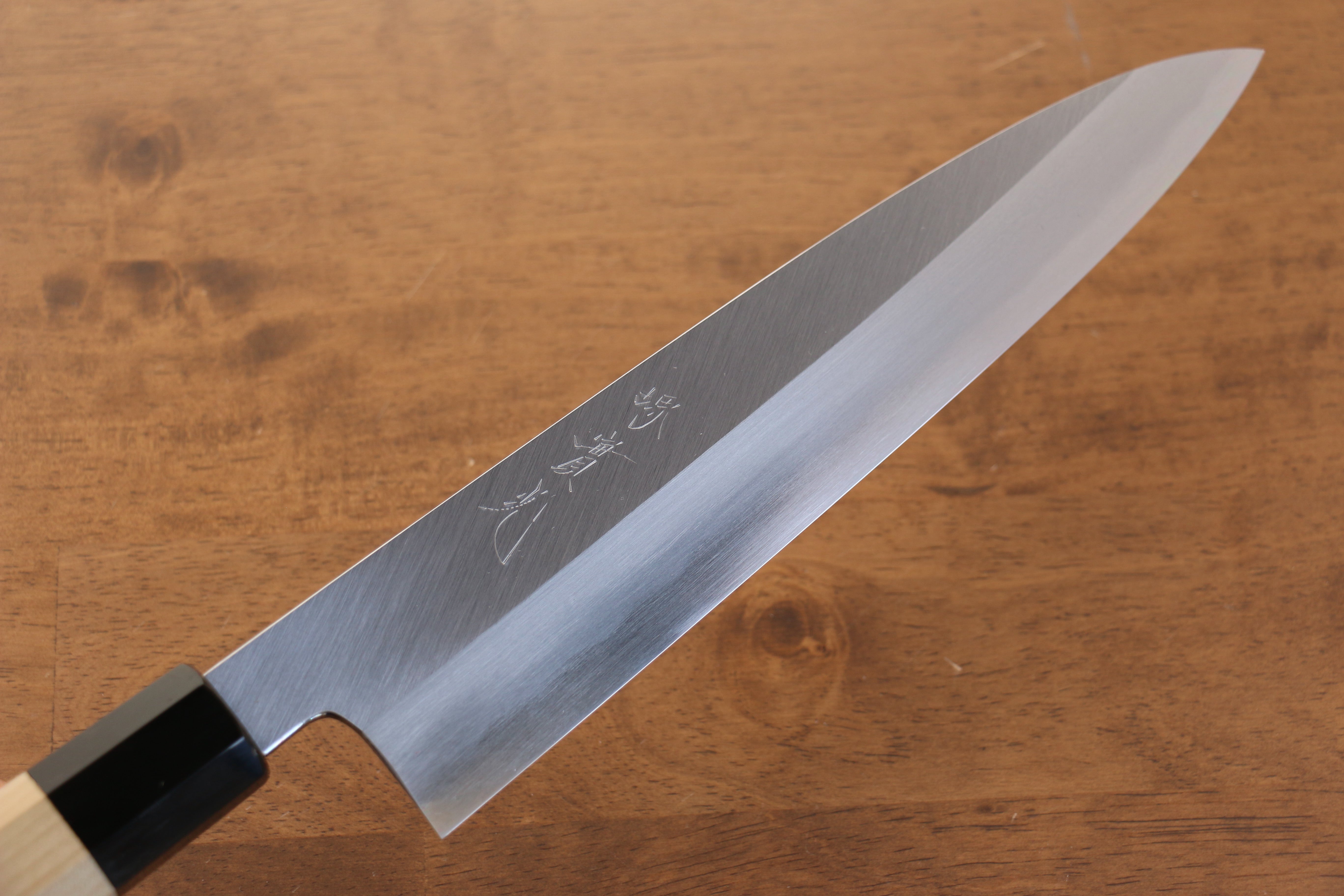 Jikko Arata White Steel No.2 Gyuto 240mm Magnolia Handle - Japanny - Best Japanese Knife
