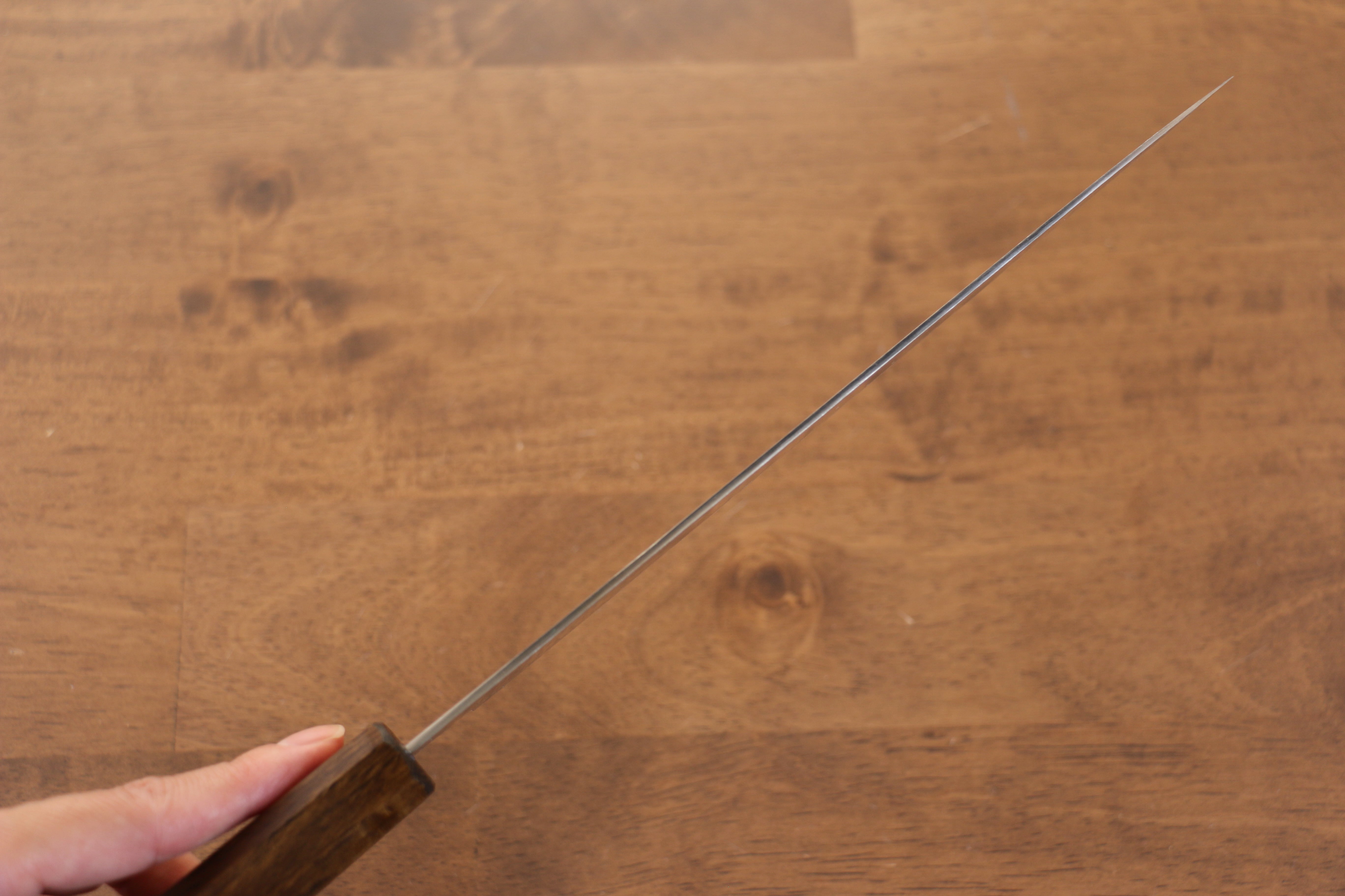 Seisuke ZA-18 Mirrored Finish Damascus Gyuto 210mm Oak Handle - Japanny - Best Japanese Knife