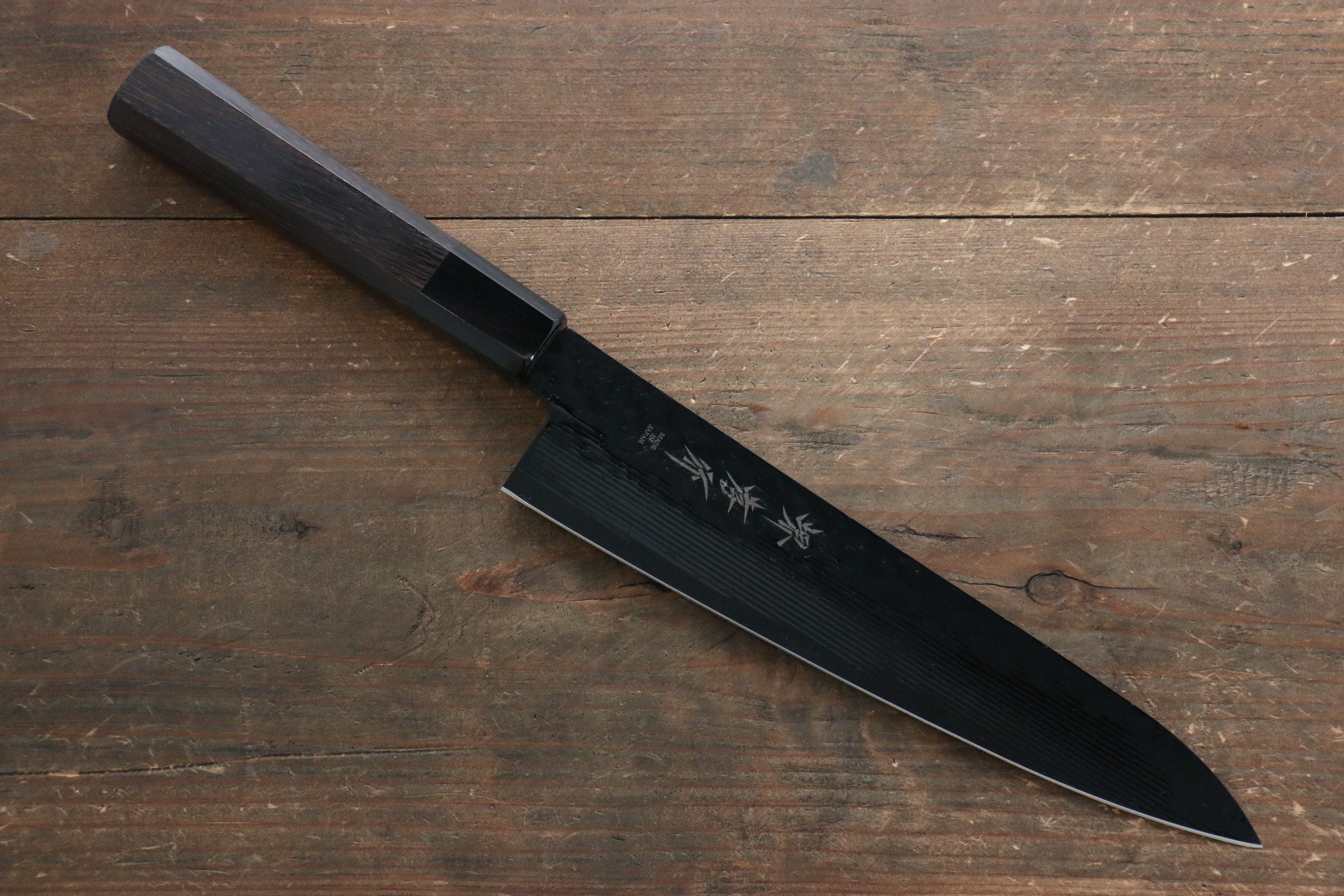 Sakai Takayuki Sakai Takayuki Kurokage VG10 Hammered Teflon Coating Gyuto & Petty 150mm with Wenge Handle Set - Japanny - Best Japanese Knife