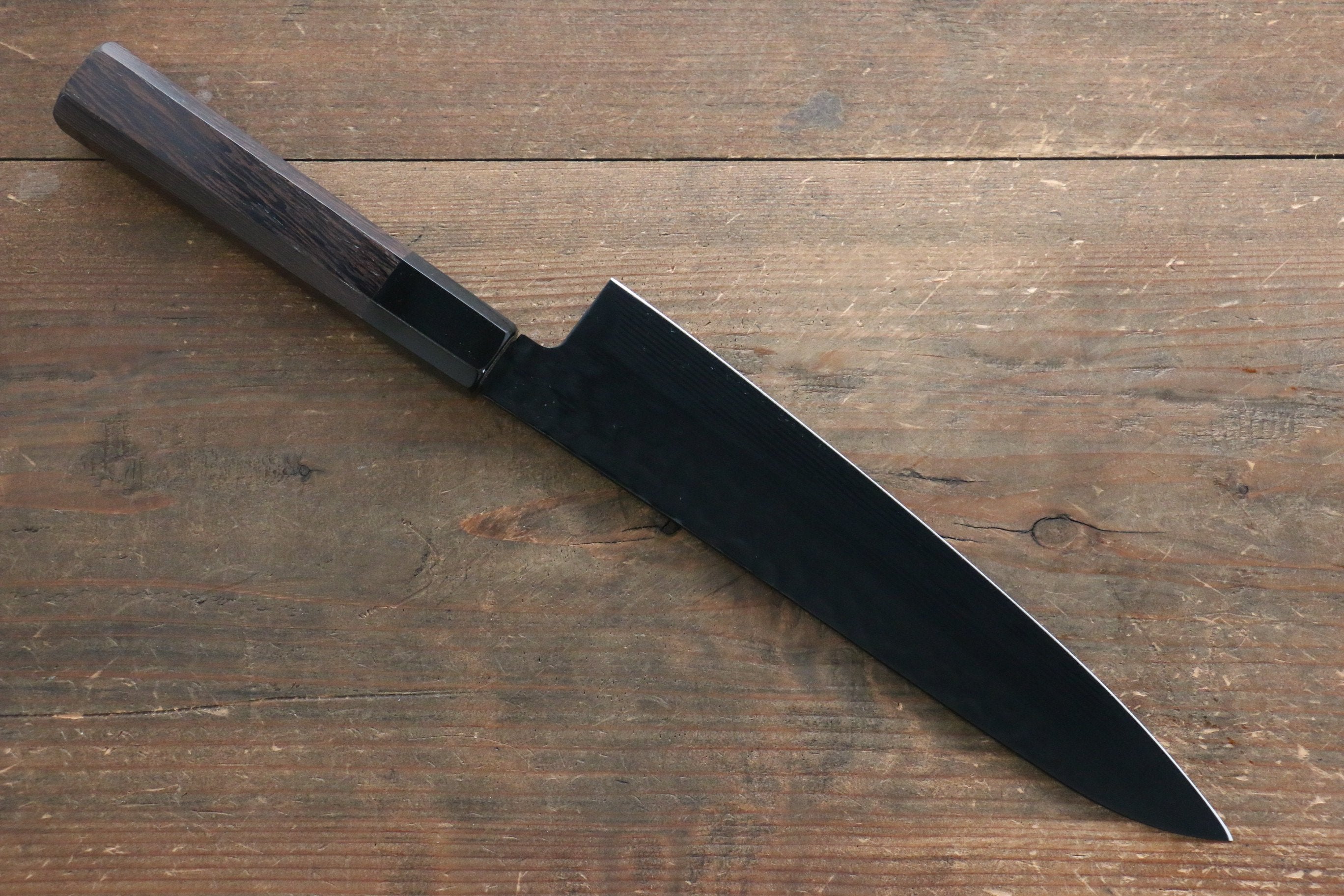 Sakai Takayuki Sakai Takayuki Kurokage VG10 Hammered Teflon Coating Gyuto, Santoku & Petty 150mm with Wenge Handle Set - Japanny - Best Japanese Knife