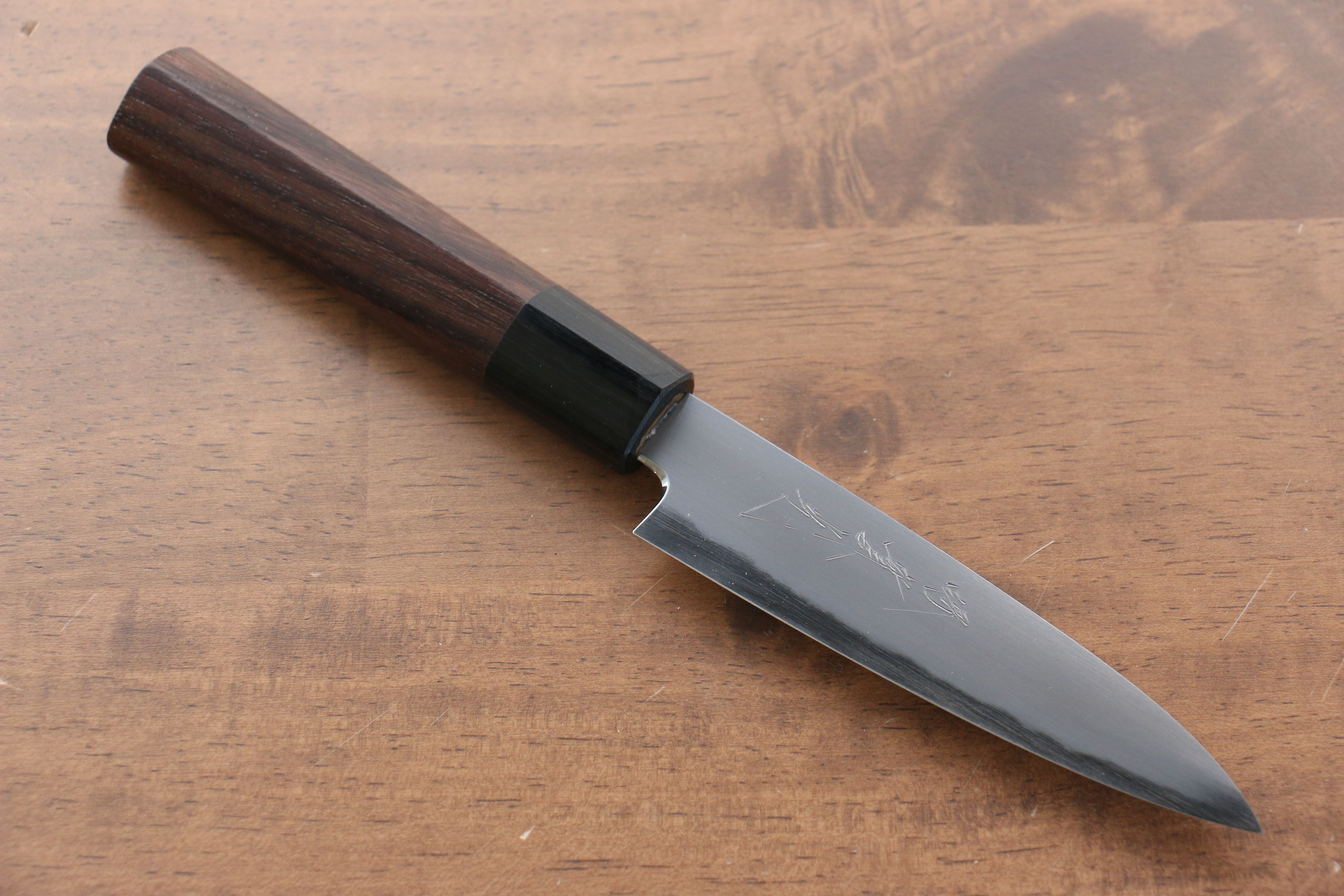 Jikko White Steel No.2 Petty-Utility 120mm Shitan Handle - Japanny - Best Japanese Knife