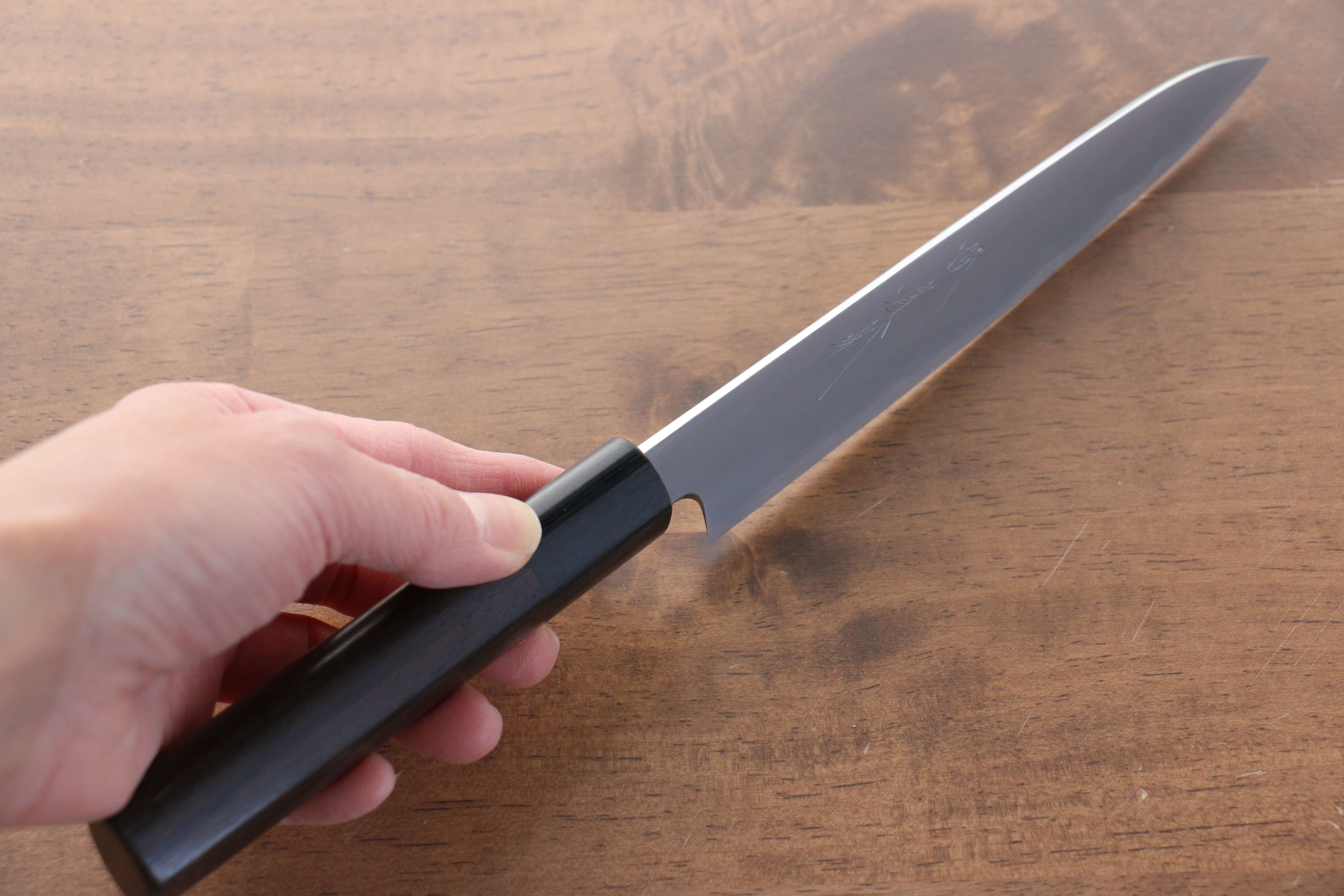 Jikko White Steel No.2 Petty-Utility 150mm Shitan Handle - Japanny - Best Japanese Knife