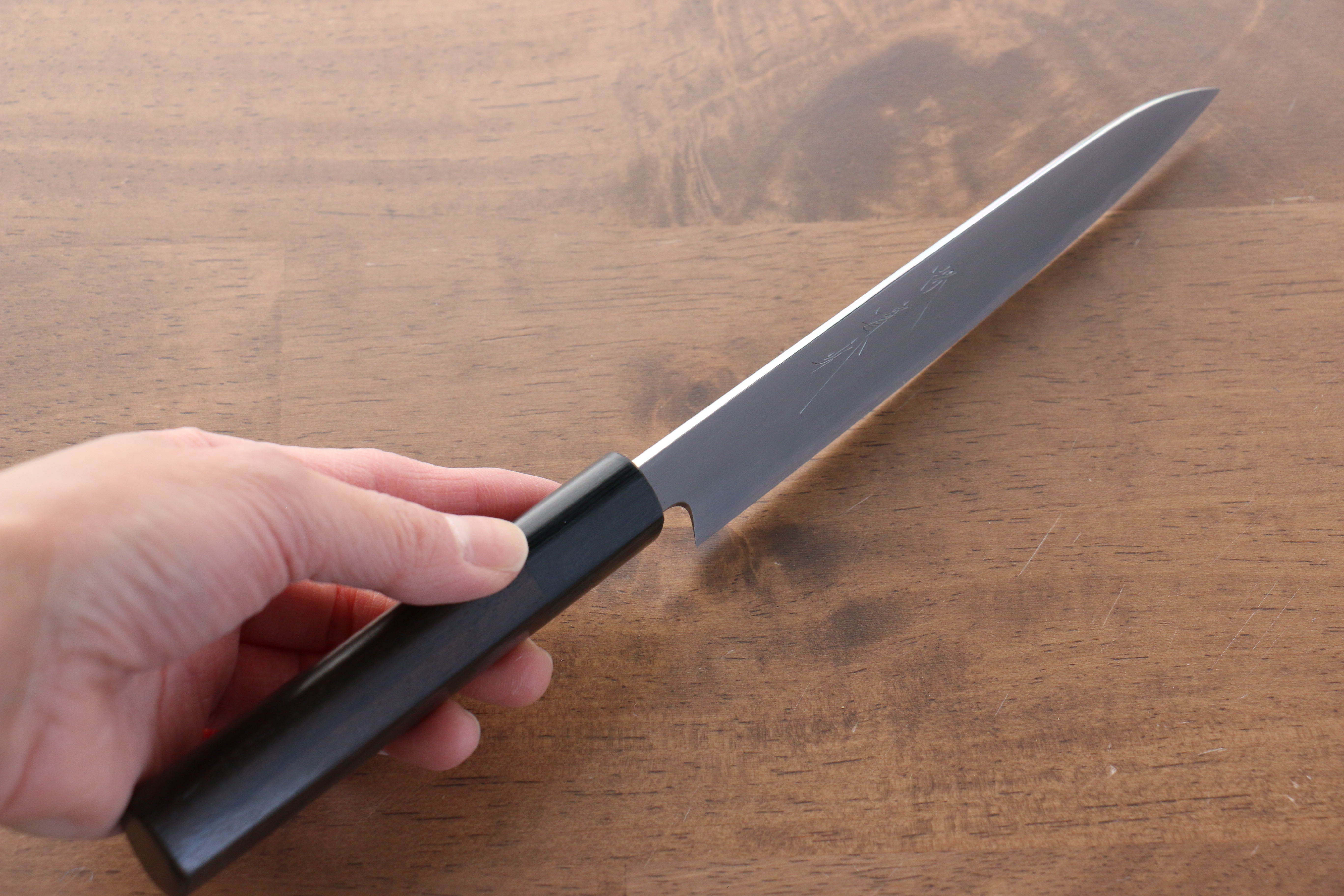 Jikko White Steel No.2 Petty-Utility 150mm Shitan Handle - Japanny - Best Japanese Knife