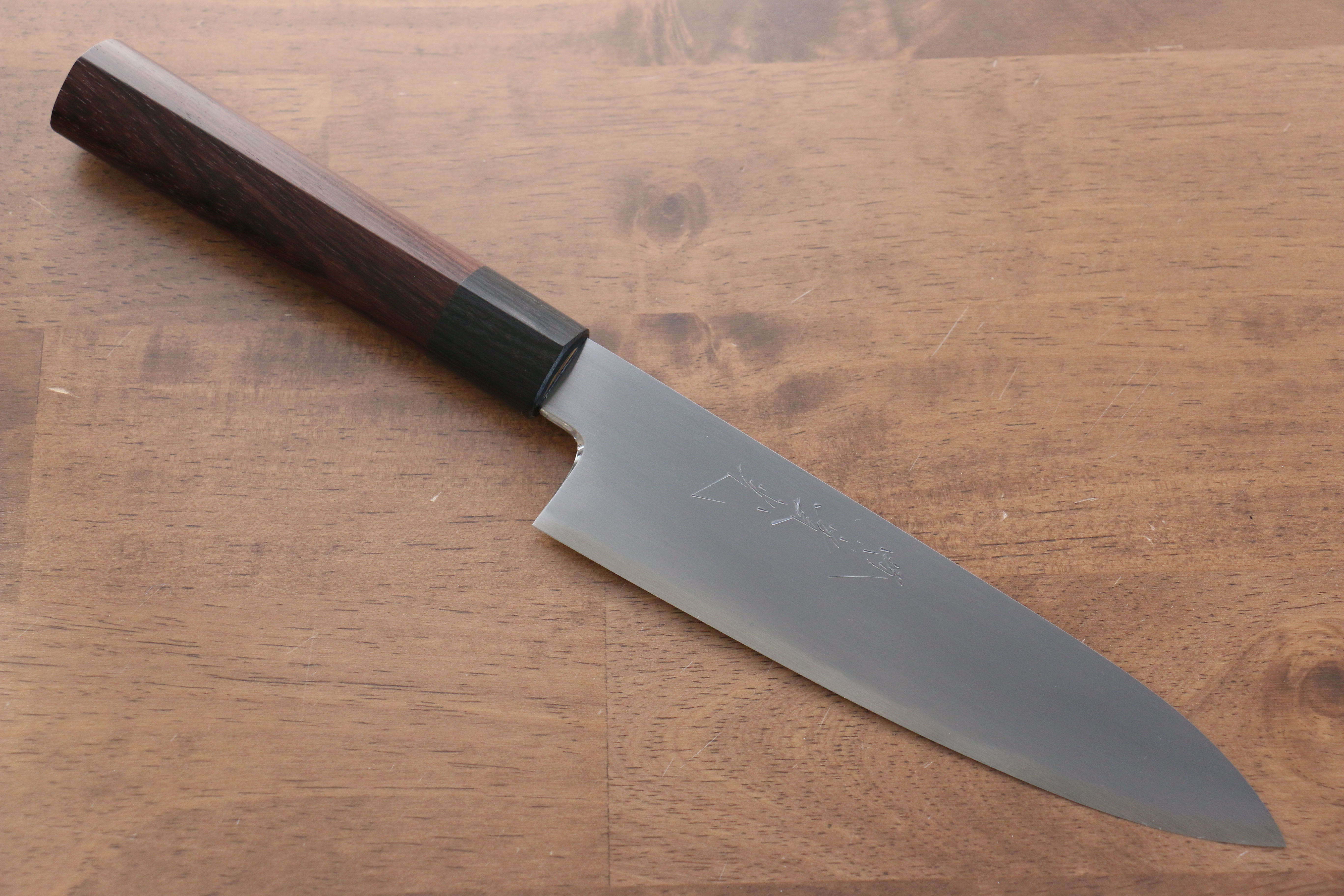 Jikko White Steel No.2 Gyuto 180mm Shitan Handle - Japanny - Best Japanese Knife