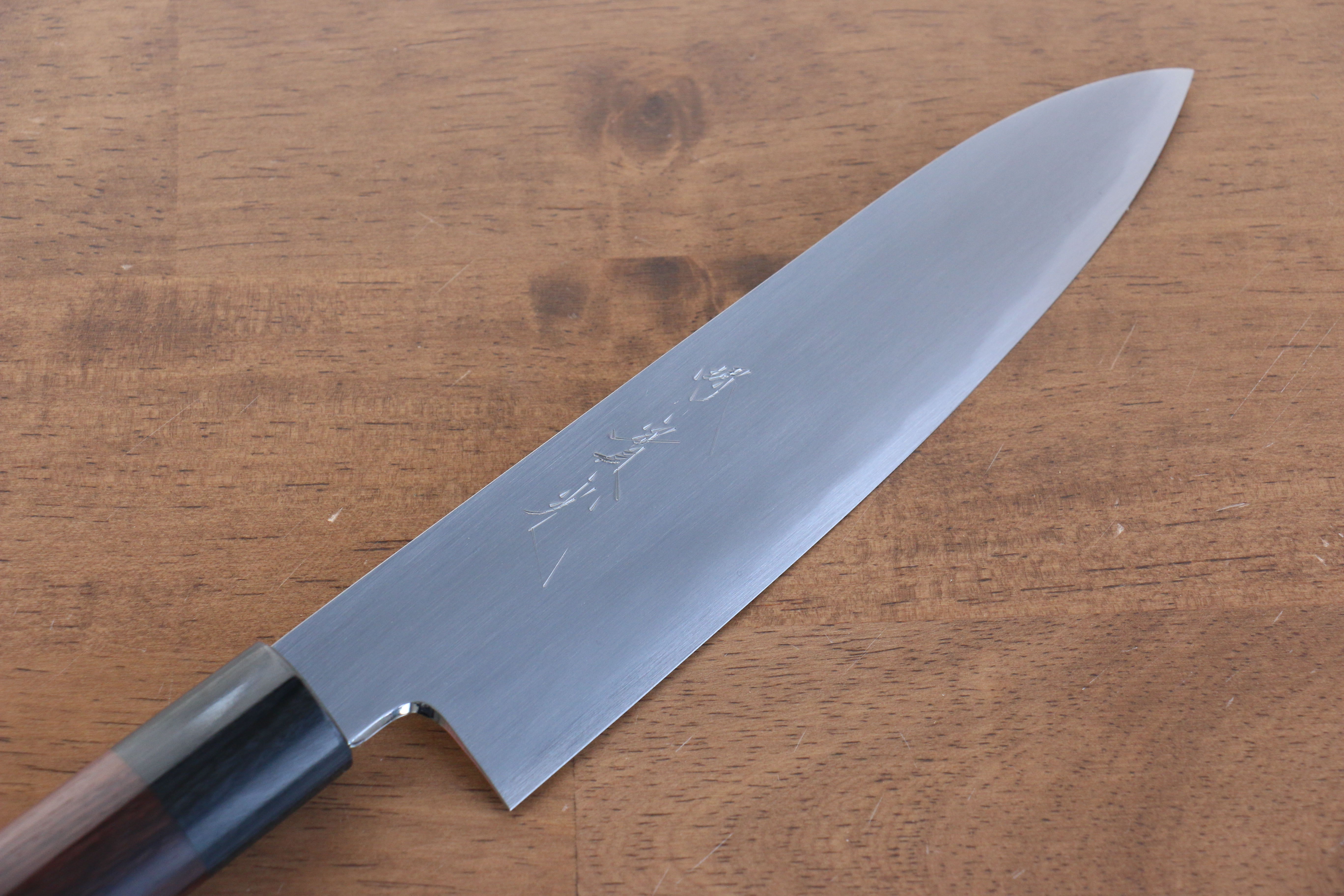 Jikko White Steel No.2 Gyuto 180mm Shitan Handle - Japanny - Best Japanese Knife