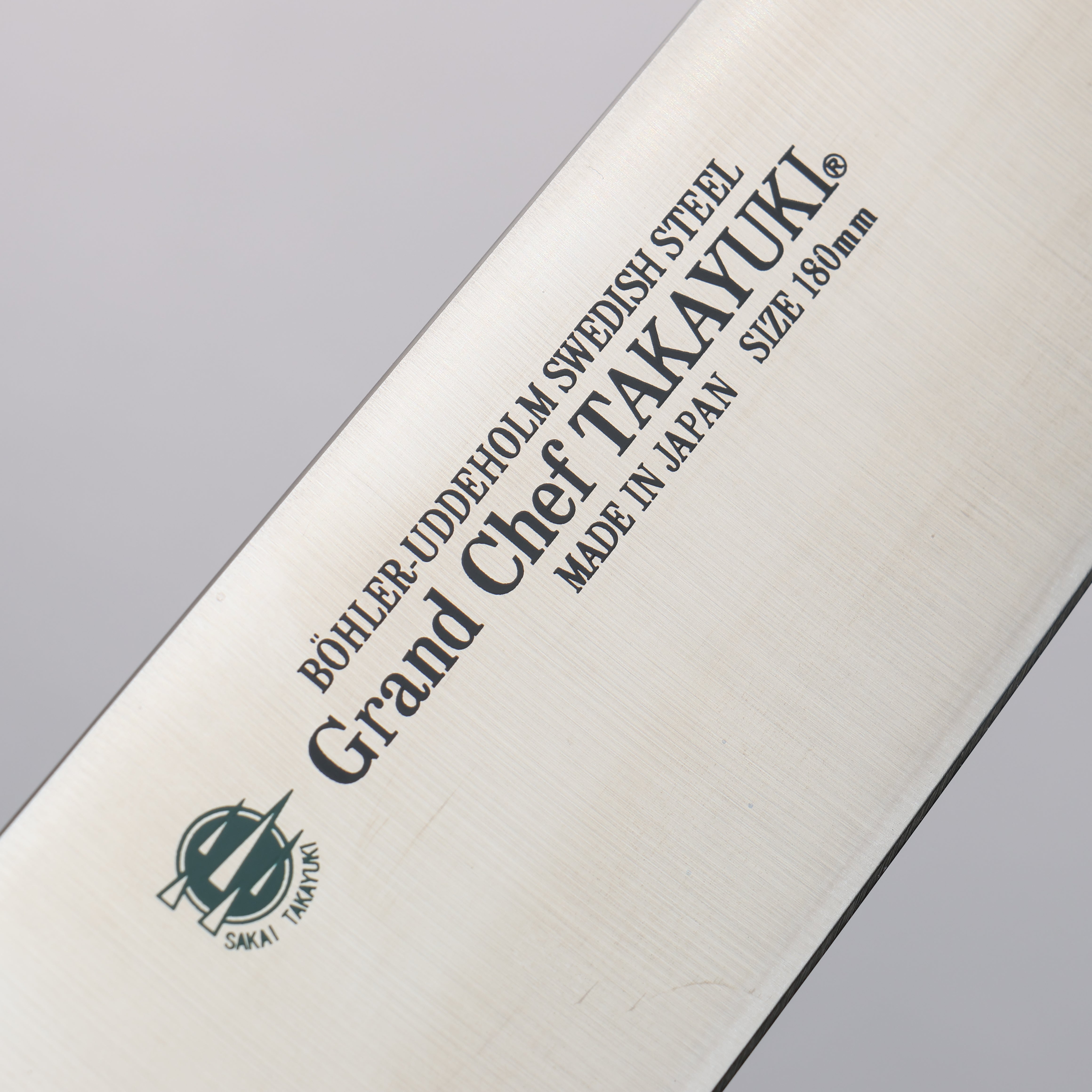 Sakai Takayuki Grand Chef Grand Chef Swedish Steel-stn Santoku  180mm Red Micarta Handle - Japanny - Best Japanese Knife