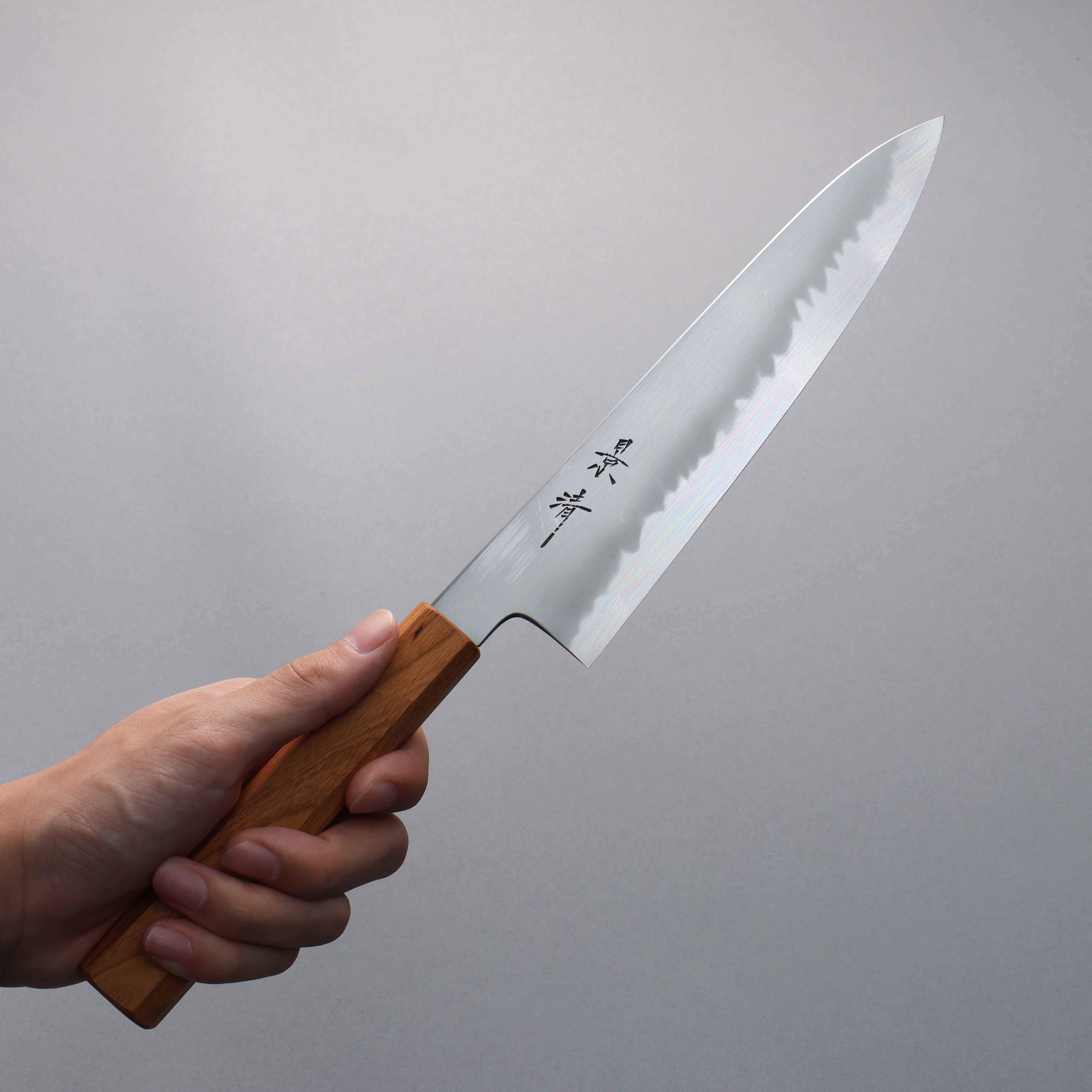 Kagekiyo Finest White Steel No.2 Gyuto 210mm Cherry Tree Handle with Sheath - Japanny - Best Japanese Knife