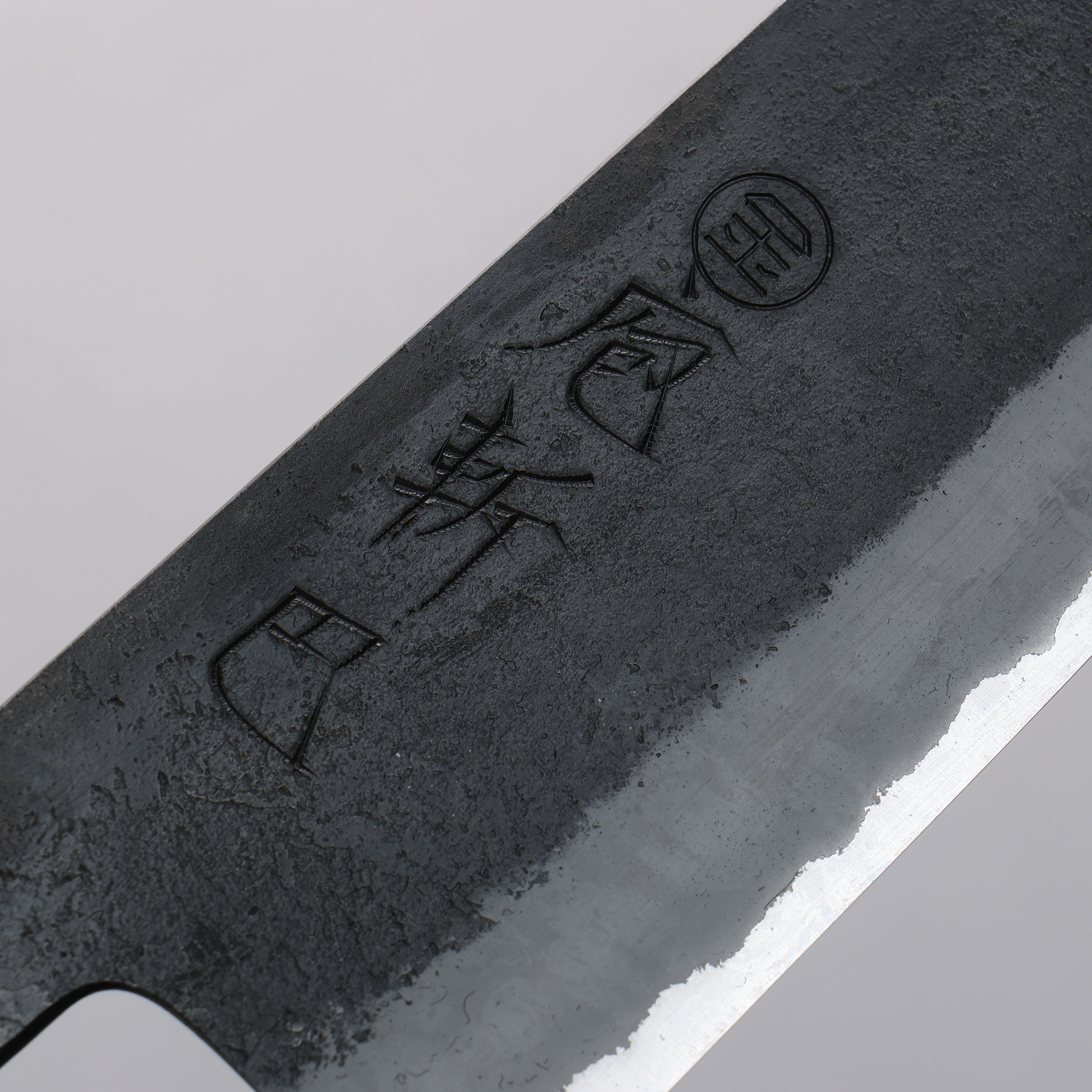 Hozantomoe White Steel No.2 Black Finished Santoku 165mm Olive Tree and Black Resin Handle - Japanny - Best Japanese Knife