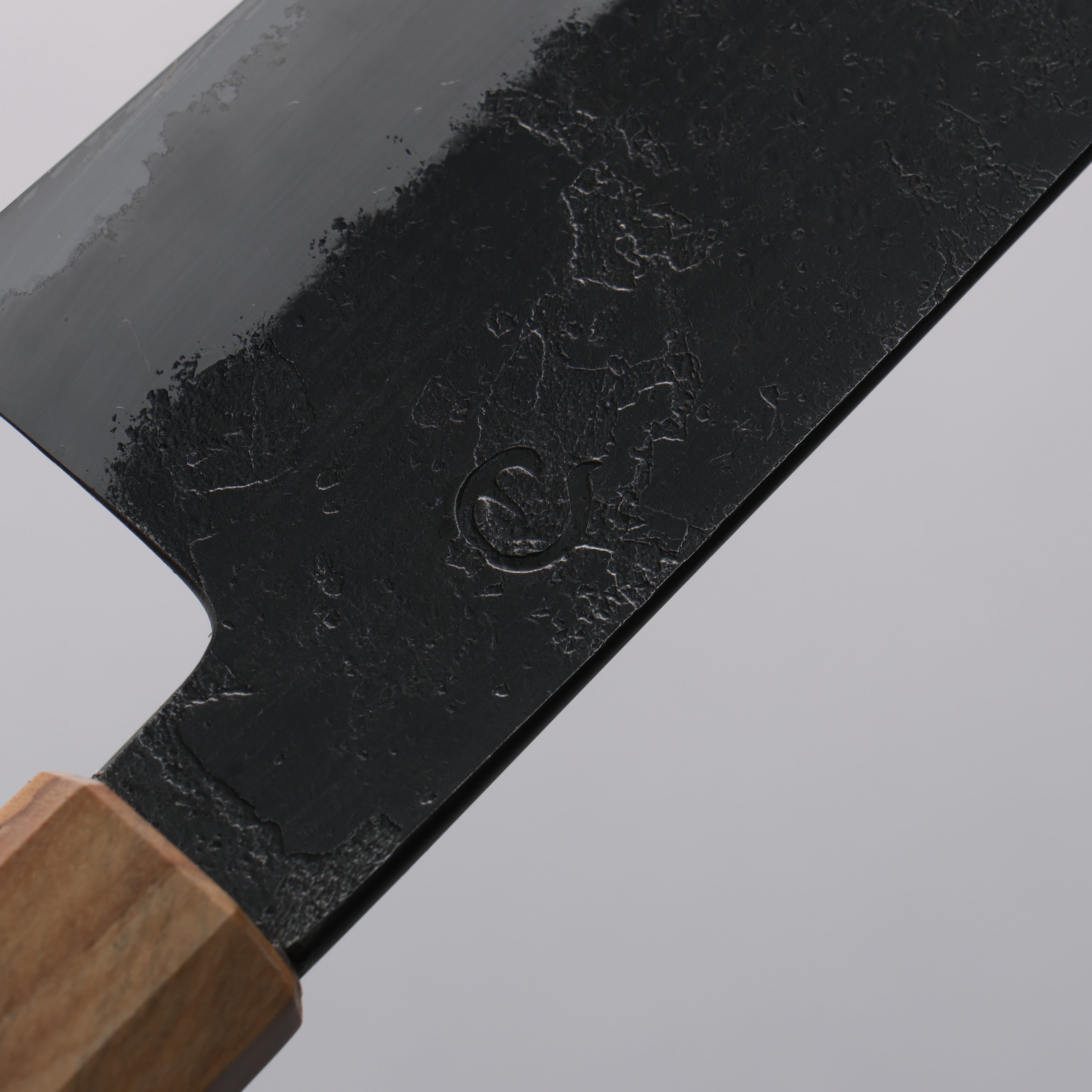 Hozantomoe White Steel No.2 Black Finished Santoku 180mm Olive Tree and Black Resin Handle - Japanny - Best Japanese Knife