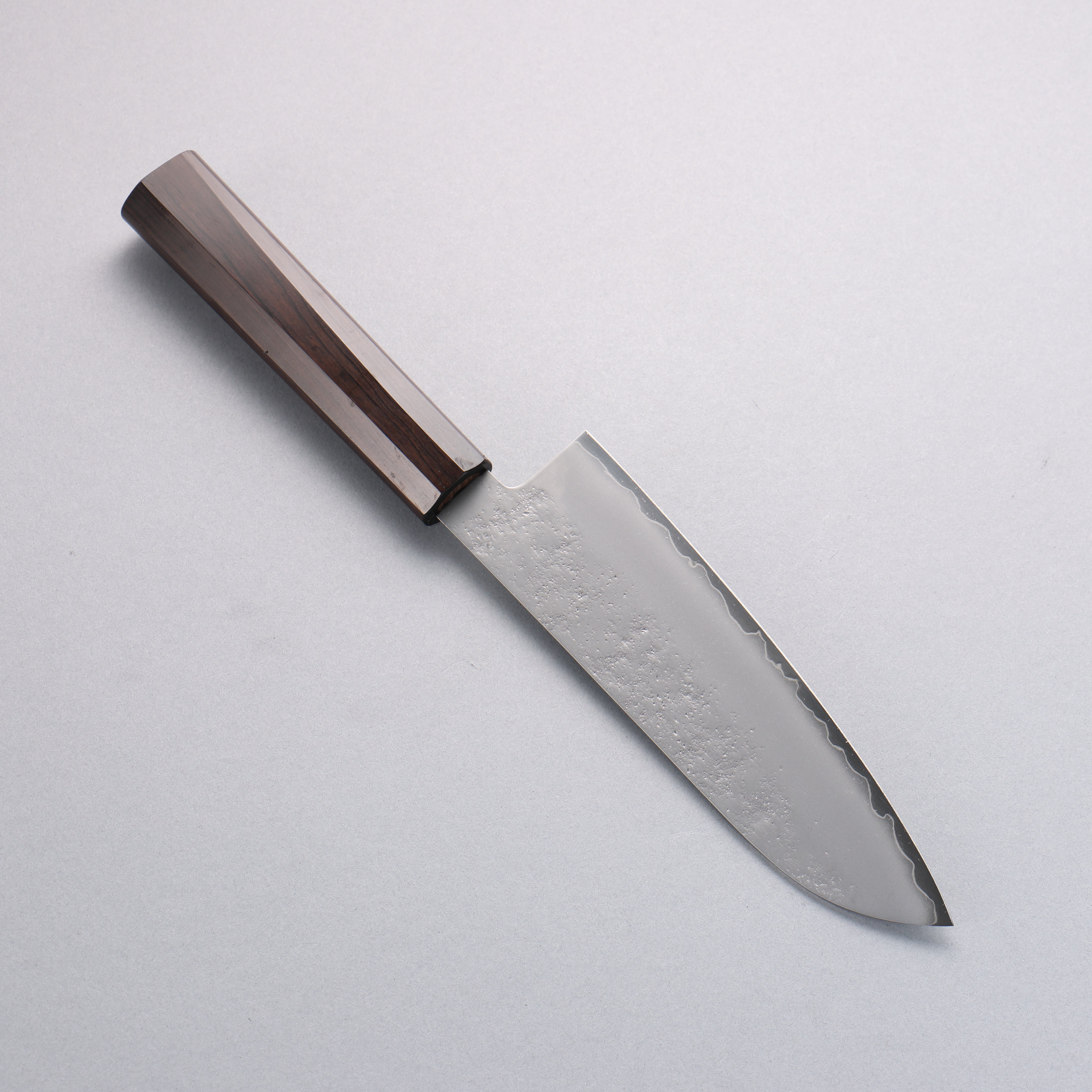 Sakai Takayuki VG10 Nashiji Santoku  170mm Ebony Wood Handle - Japanny - Best Japanese Knife