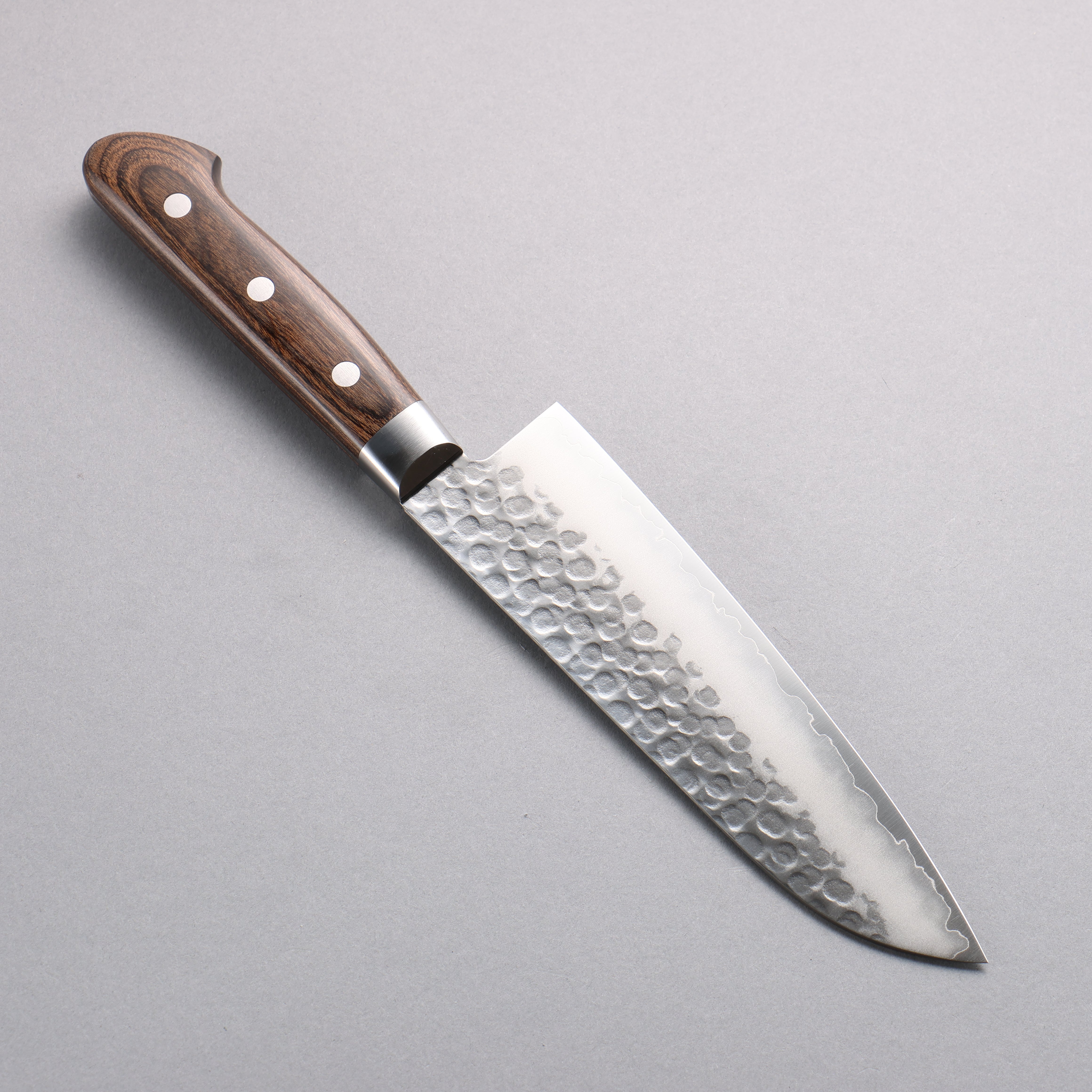 Seisuke VG10 Hammered Santoku 165mm Zebrawood Handle - Japanny - Best Japanese Knife