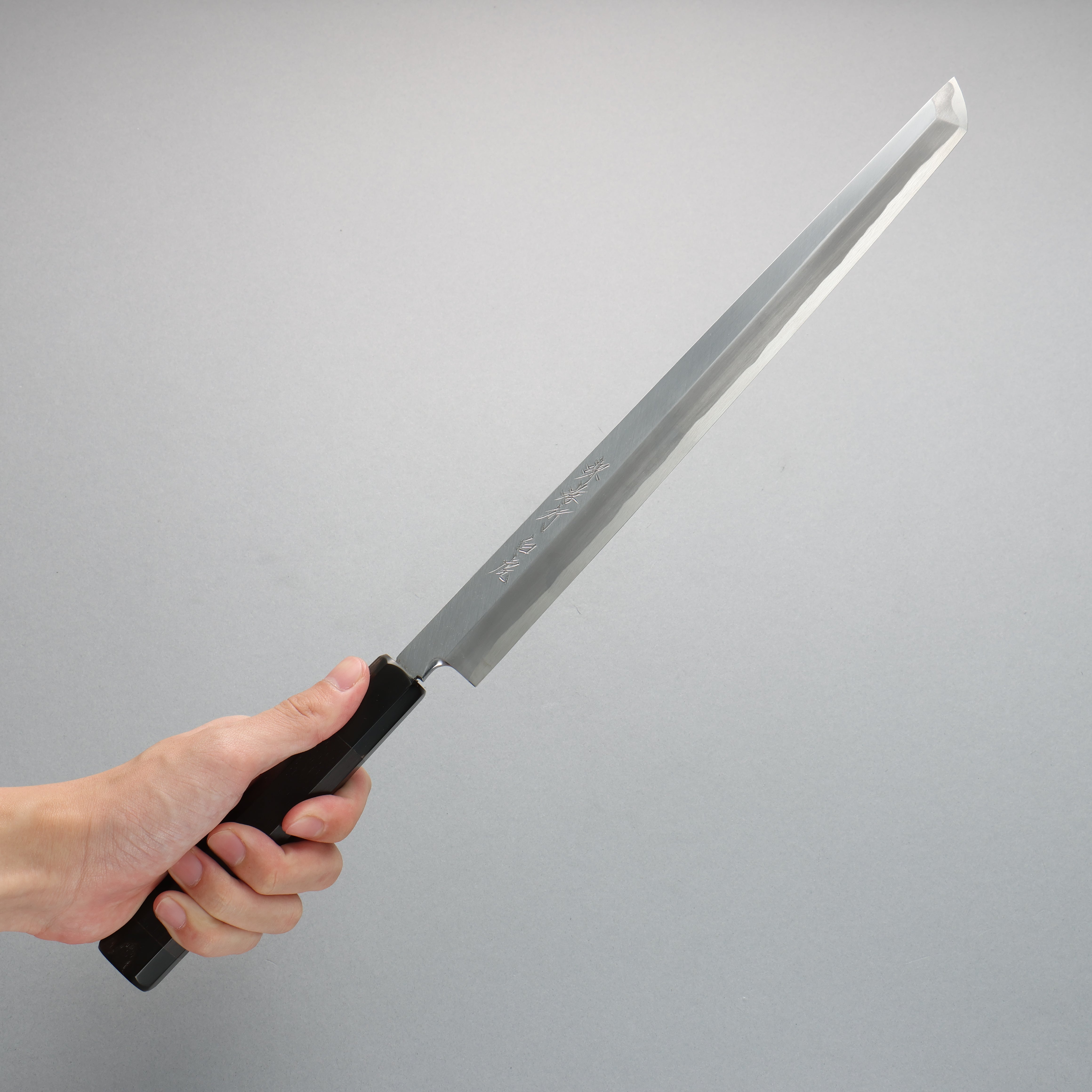 Sakai Takayuki Byakko White Steel No.1 Sakimaru Takohiki 300mm Ebony Wood Handle with Sheath - Japanny - Best Japanese Knife