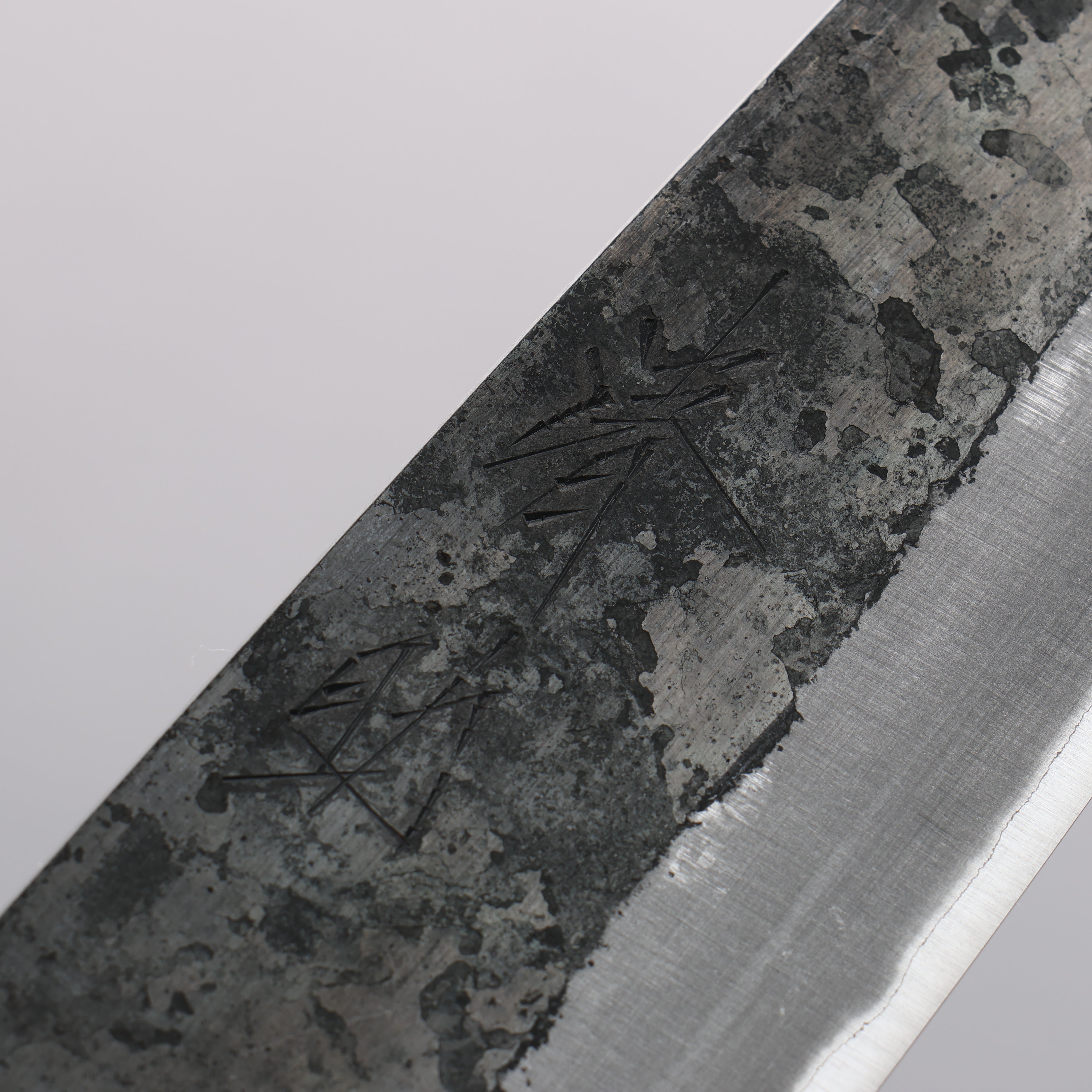 Seisuke Kurumi Blue Steel Kurouchi Santoku 165mm Walnut (With Double Red Pakka wood) Handle - Japanny - Best Japanese Knife