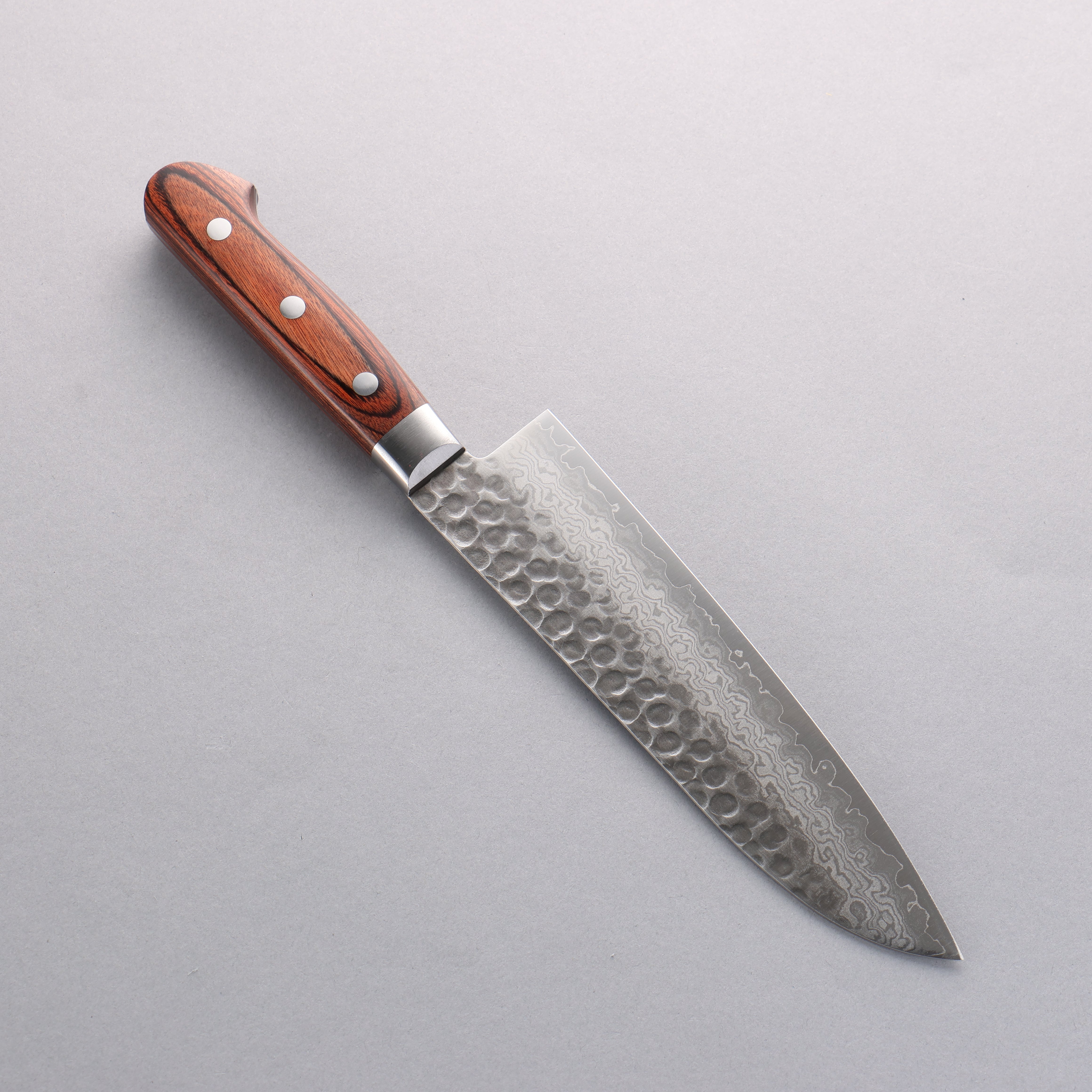 Seisuke VG10 17 Layer Damascus Santoku 180mm Mahogany Handle - Japanny - Best Japanese Knife