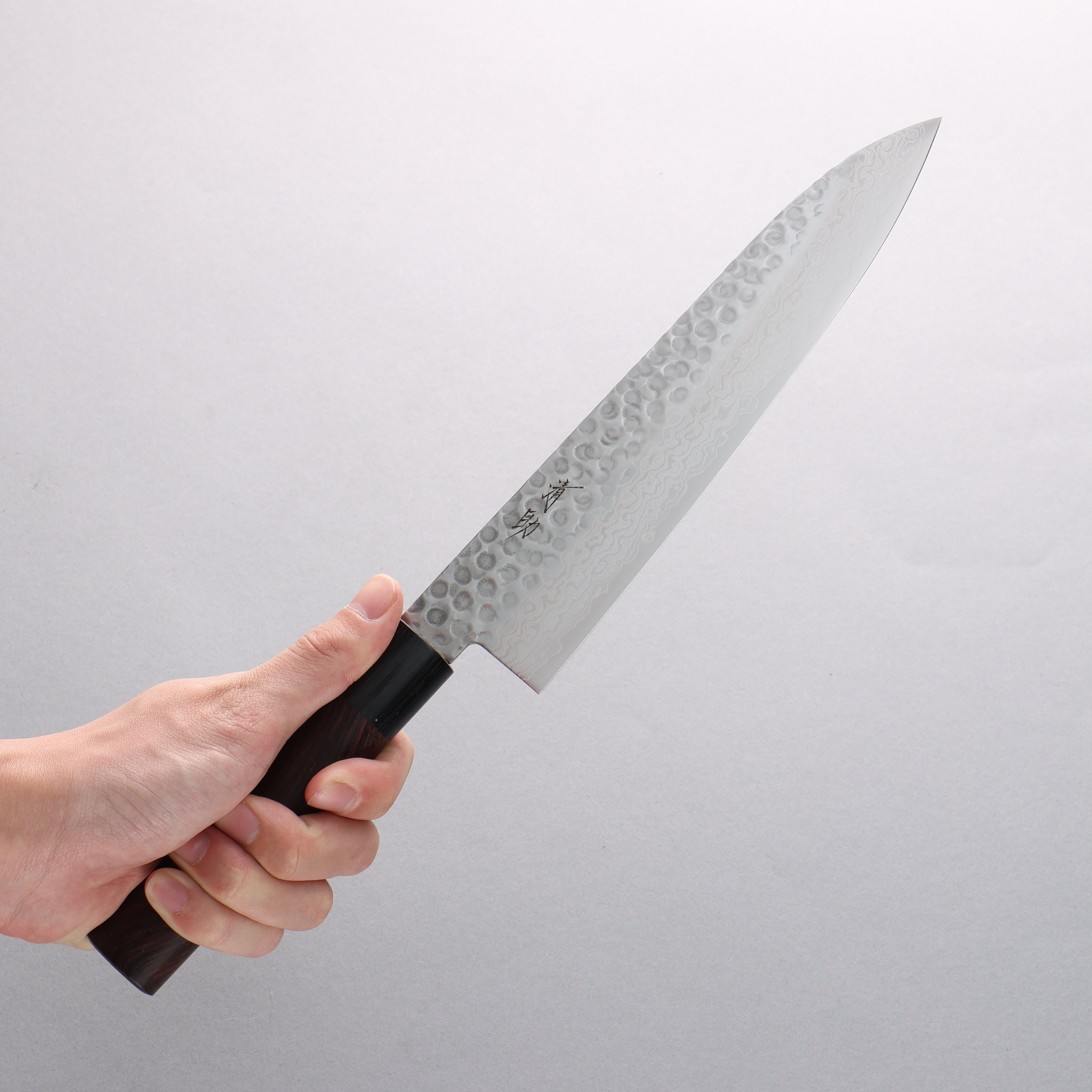 Seisuke Sumi VG10 16 Layer Hammered Damascus Gyuto 210mm Shitan Handle - Japanny - Best Japanese Knife