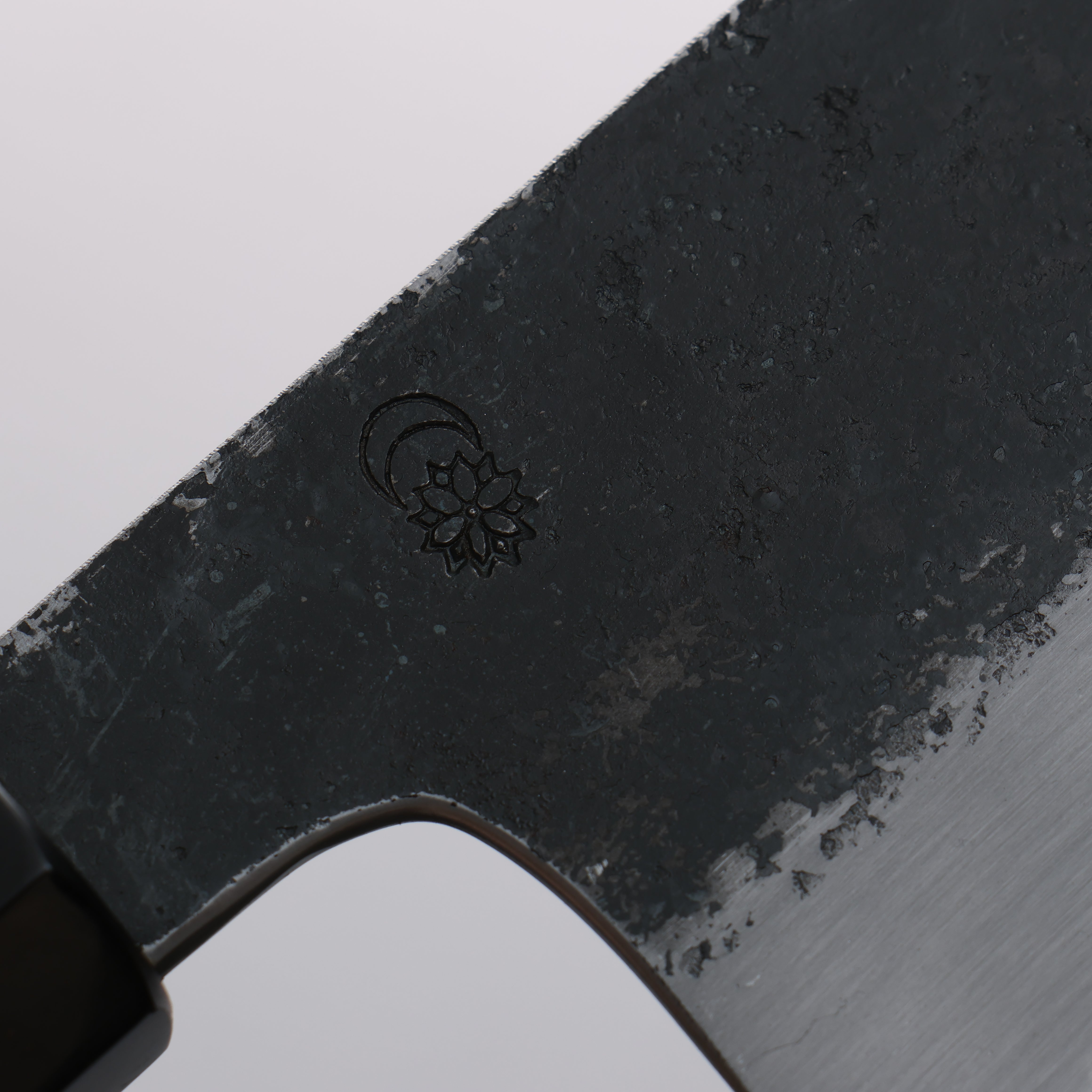 Kikuzuki White Steel No.2 Black Finished Nakiri 180mm Magnolia Handle - Japanny - Best Japanese Knife