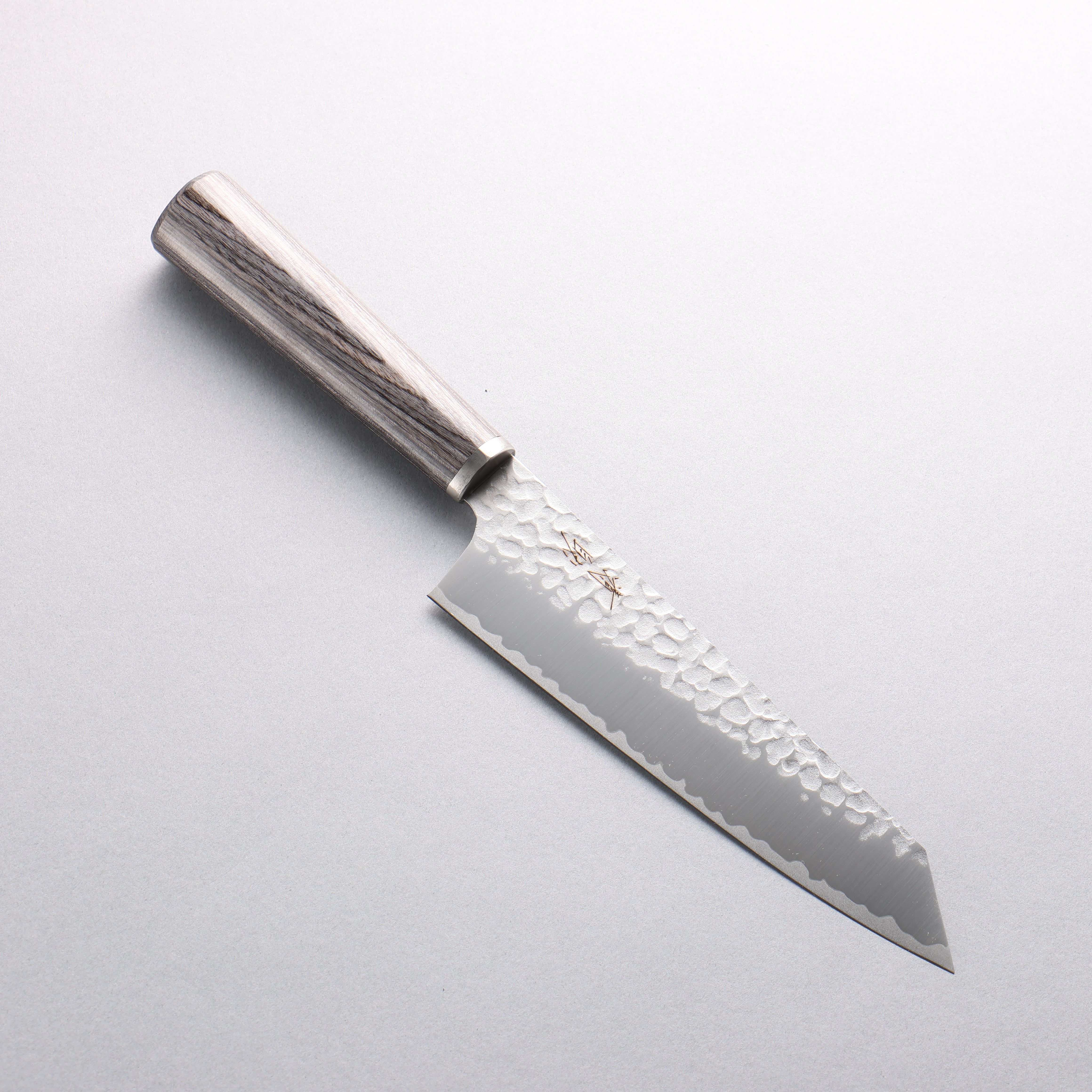 Seisuke VG10 Hammered Bunka 165mm Charcoal Gray Pakka wood Handle - Japanny - Best Japanese Knife