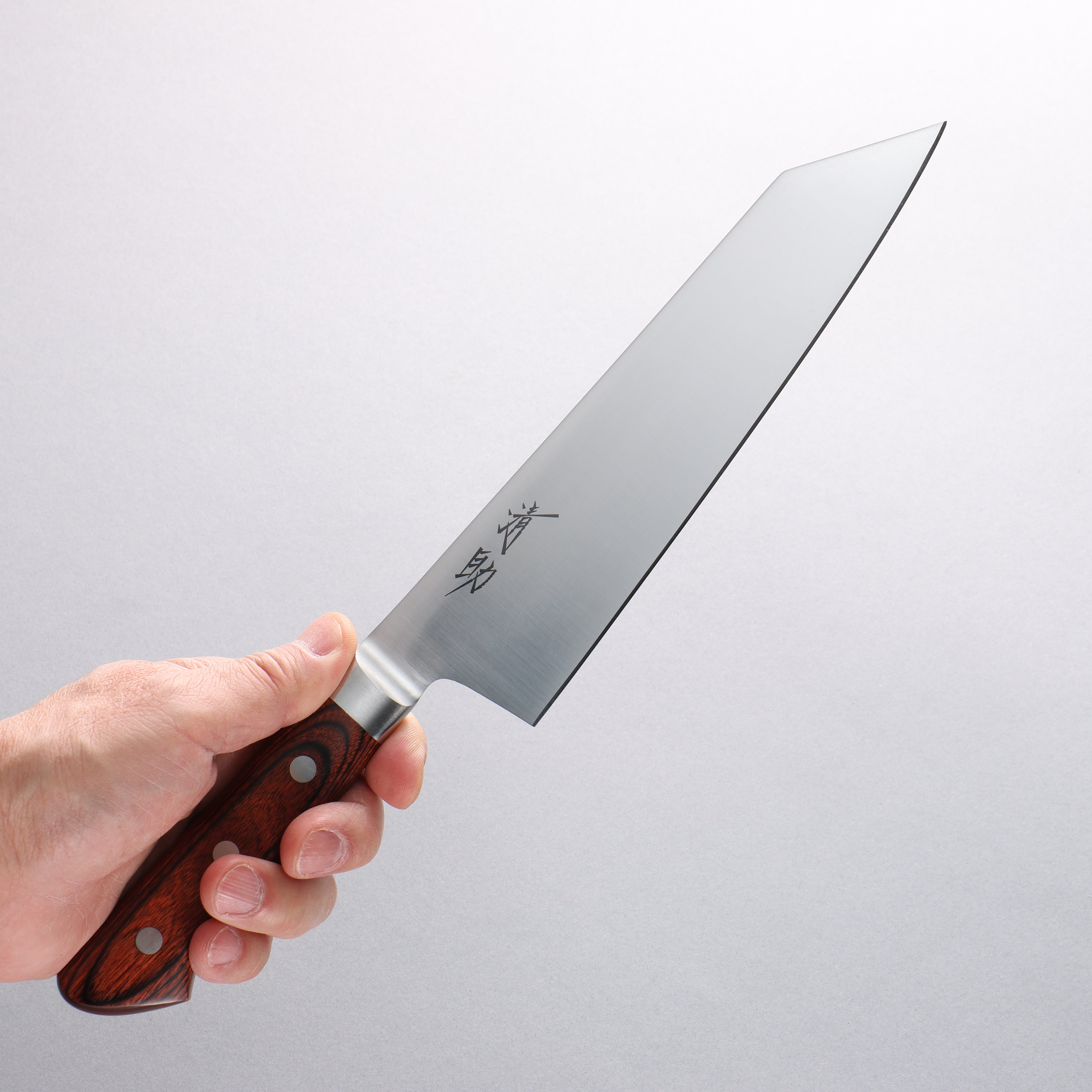 Seisuke Molybdenum Kiritsuke Santoku 195mm Mahogany Handle - Japanny - Best Japanese Knife