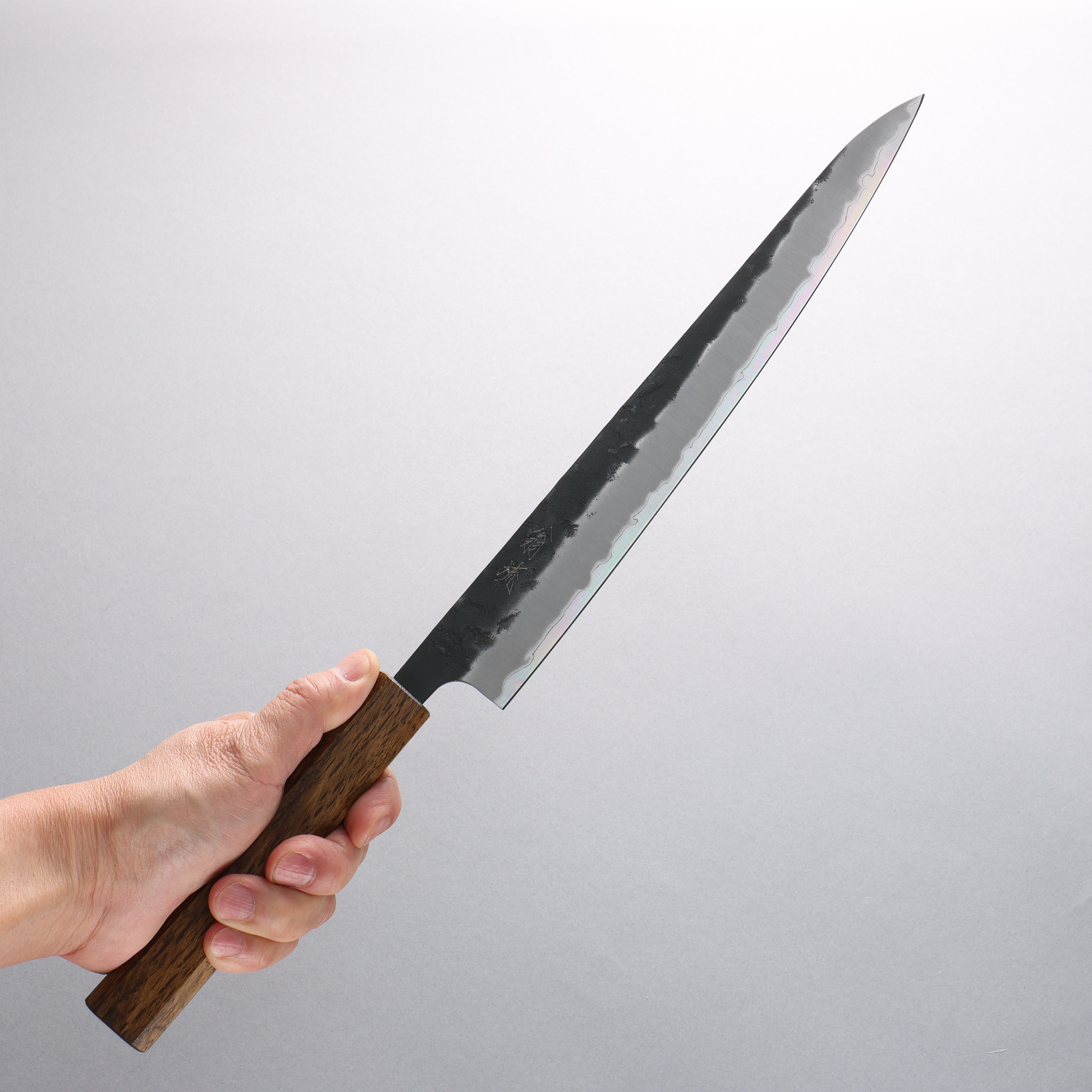 Oul Blue Super Black Nashiji Sujihiki 270mm Oak Handle - Japanny - Best Japanese Knife