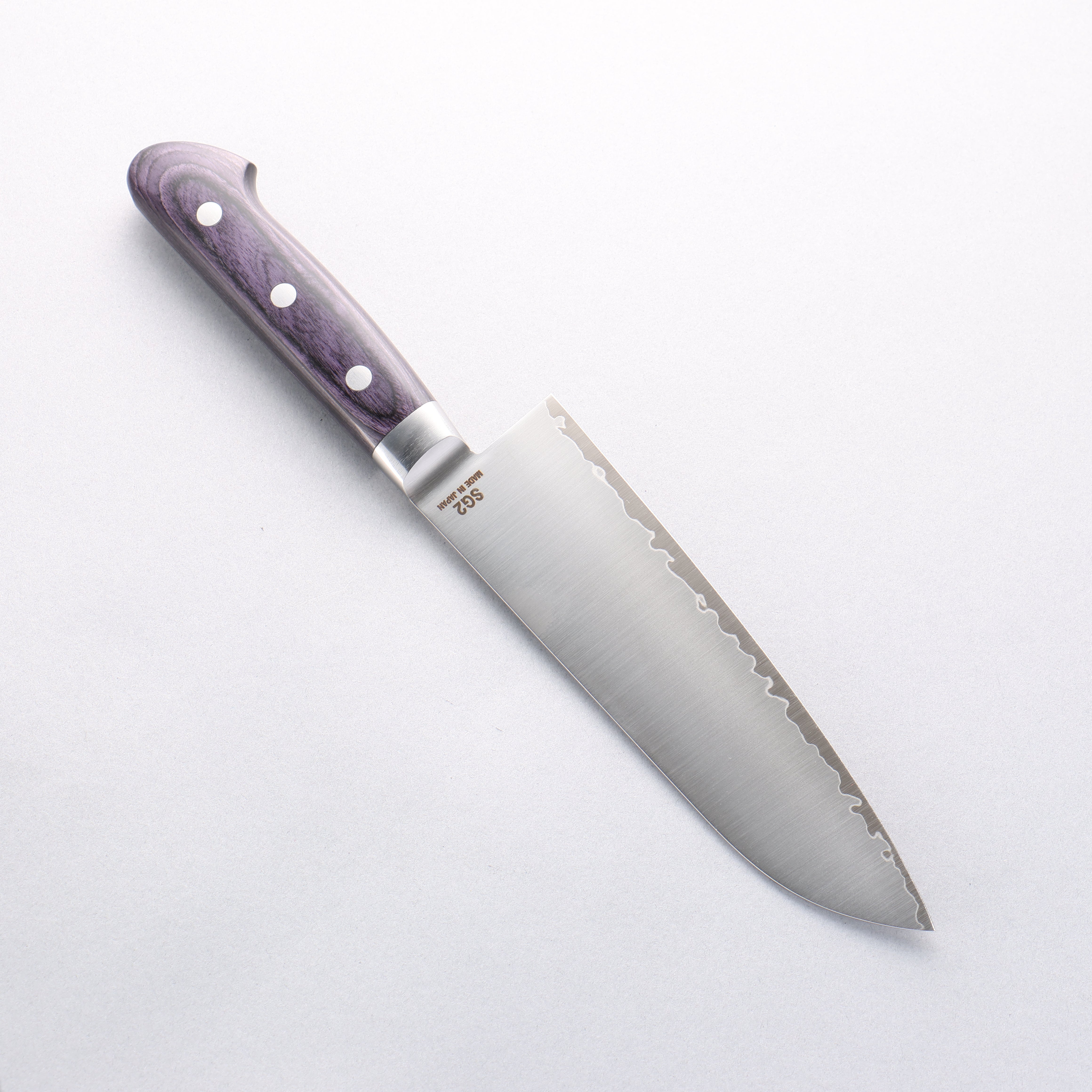 Higuchi SG2 Santoku 180mm Navy blue Pakka wood Handle - Japanny - Best Japanese Knife