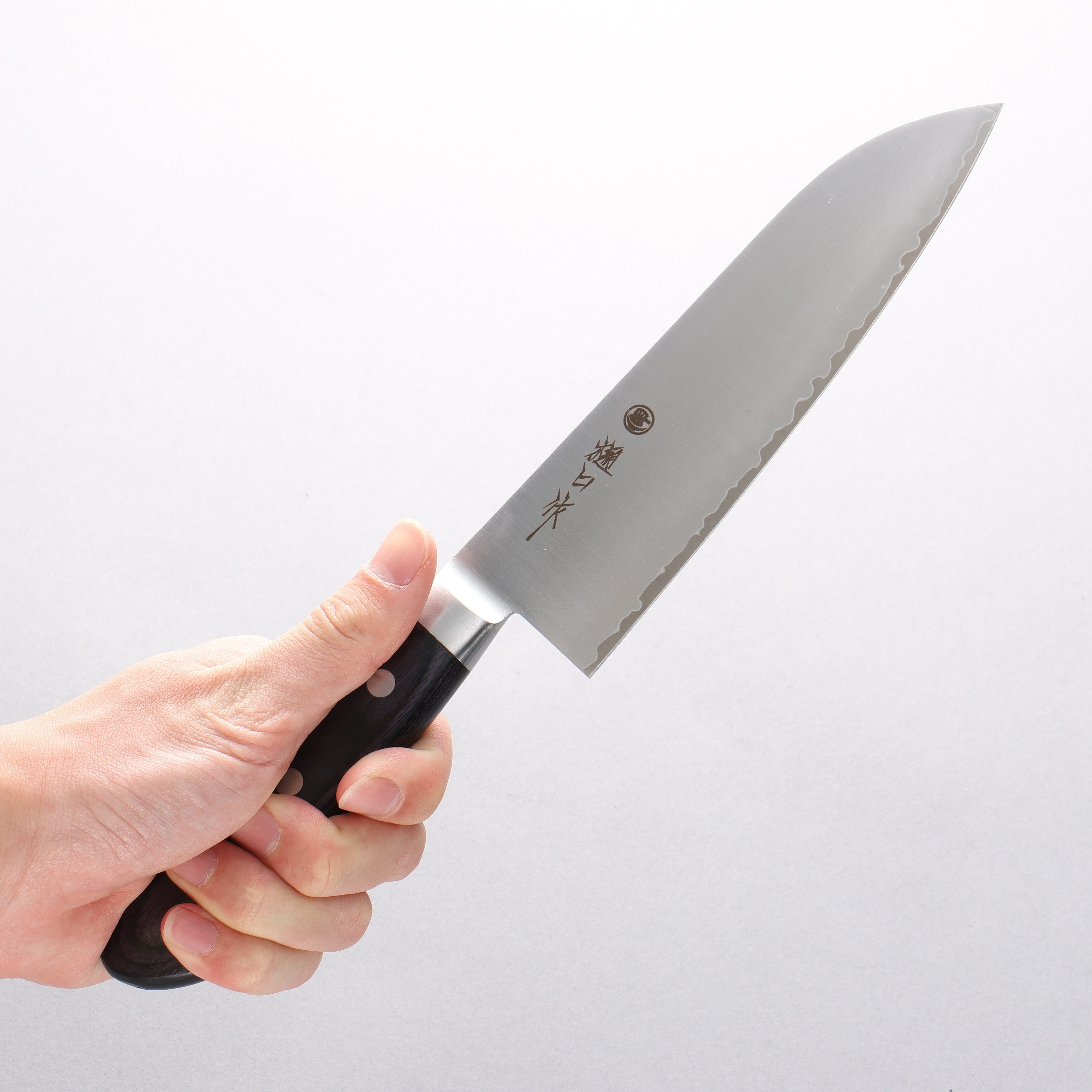 Higuchi SG2 Santoku 180mm Navy blue Pakka wood Handle - Japanny - Best Japanese Knife